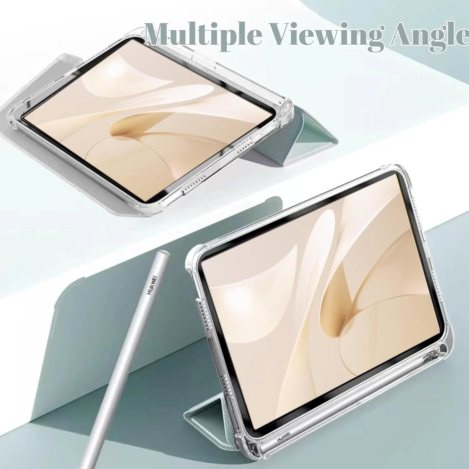 کاور Vurtboly سازگار با Huawei MatePad 12X 12" 2024، کاور باریک و سبک TPU ضد ضربه با پشت شفاف سیلیکونی محافظ برای Huawei MatePad 12X 12" 2024