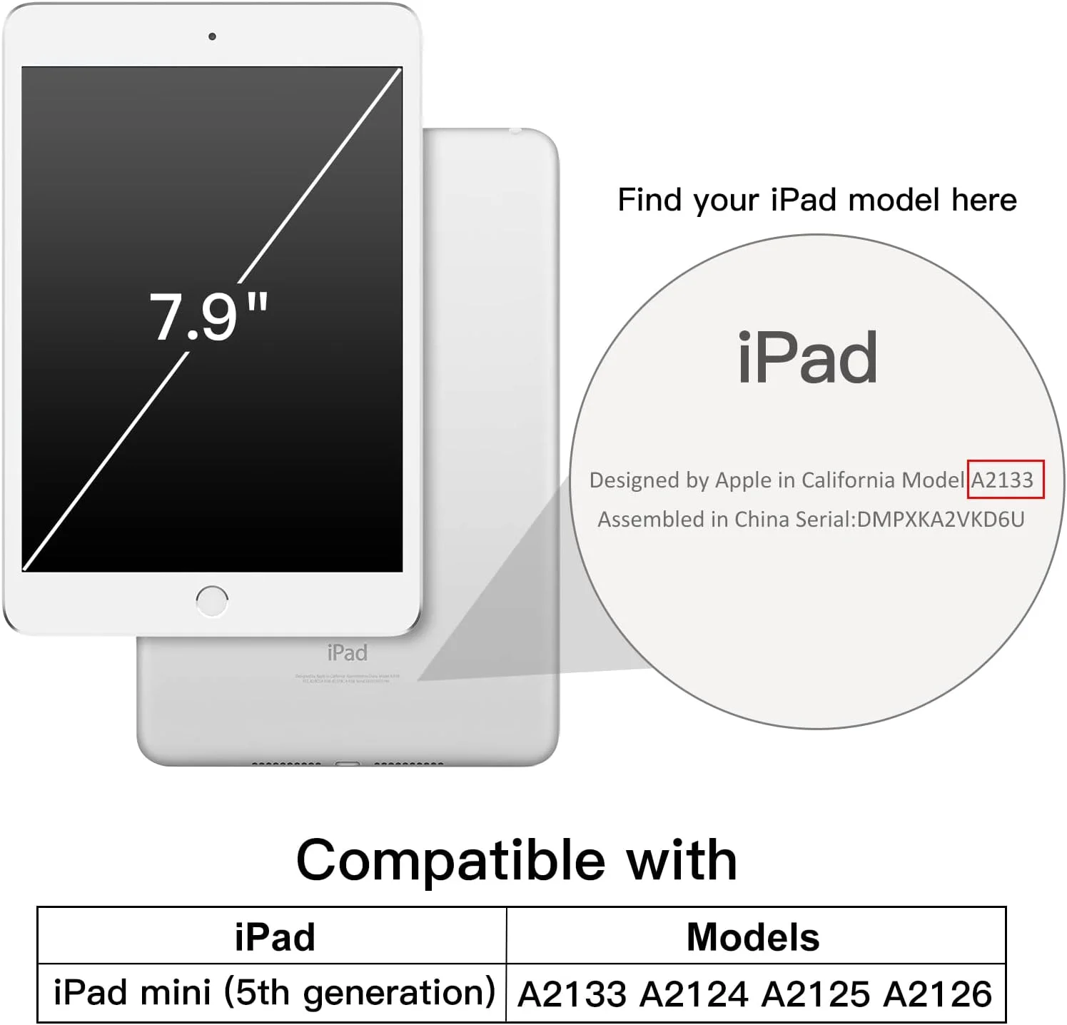 کاور JETech برای آیپد مینی 5 (نسل پنجم مدل 2019)، کاور هوشمند با قابلیت خواب/بیدار شدن خودکار (مشکی)