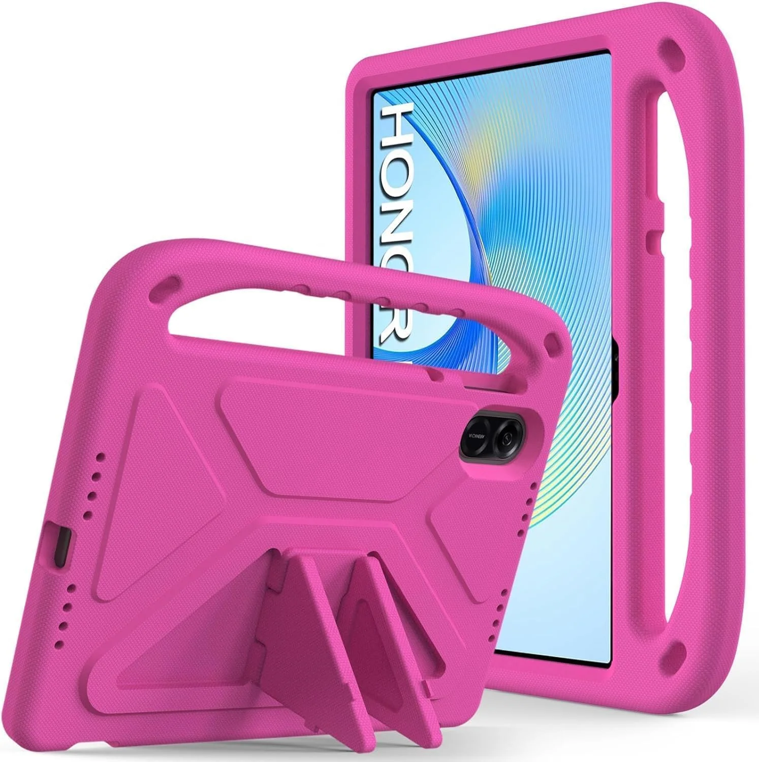 کاور کودکانه Gruattreay سازگار با تبلت آنر پد X8a 11 اینچی (2024) [مناسب کودکان] کاور محافظ دسته دار بادوام، سبک وزن، ضد ضربه EVA برای آنر پد X8a (قرمز گل رز)