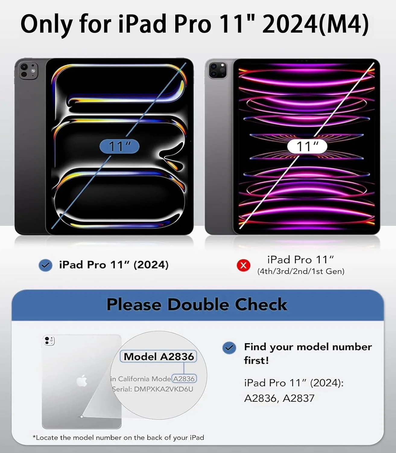 کاور آهنربایی تلاسو مناسب آیپد پرو 11 اینچ 2024 (M4)، پشتیبانی از قلم، پشت مات نیمه شفاف، ضربه گیر TPU نرم، کاور محافظ ضد ضربه با استاندارد نظامی برای آیپد پرو 11 اینچ (M4) 2024، مشکی