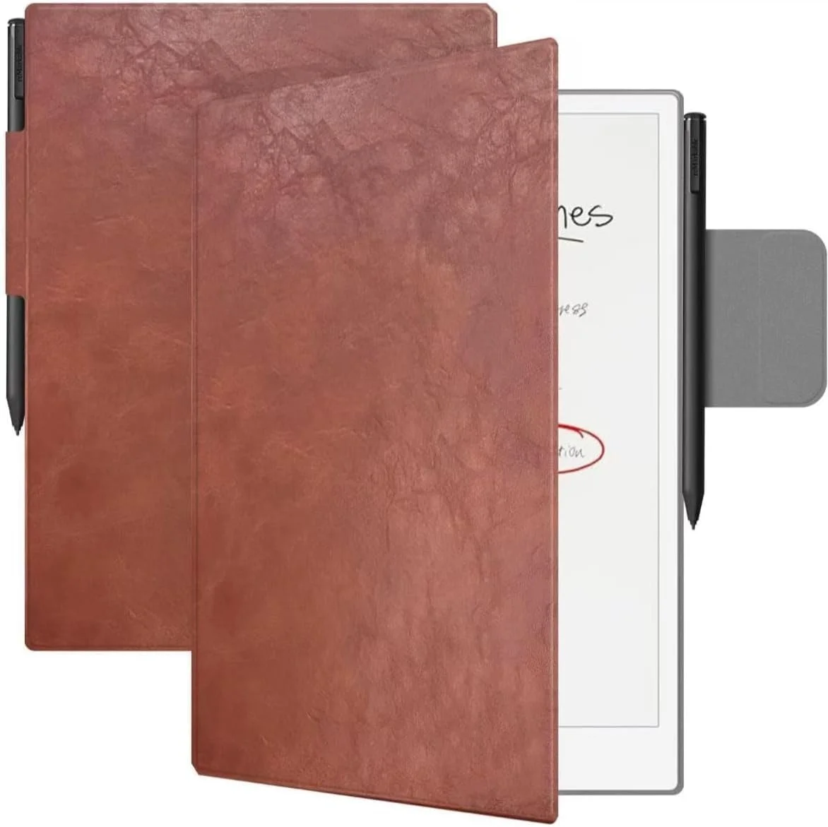 QIXUZENI Case Compatible with Remarkable Paper Pro 11.8”, Slim Hard Back Shell Protective Auto Sleep/Wake Book Cover for Remarkable Paper Pro Tablet 2024 Released, Brown