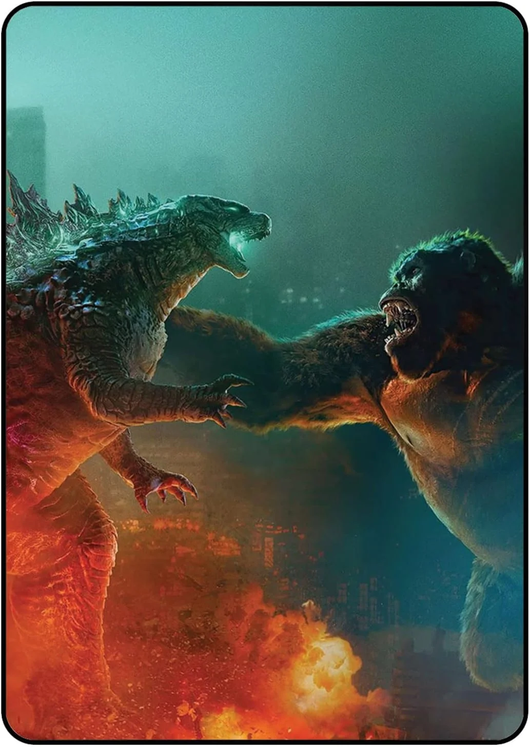 کاور آیپد 10.2 اینچی نسل 9، کاور محافظ آیپد 10.2 اینچی نسل 9، کاور محافظ آیپد اپل 10.2 نسل 9 طرح گودزیلا در برابر کینگ کونگ