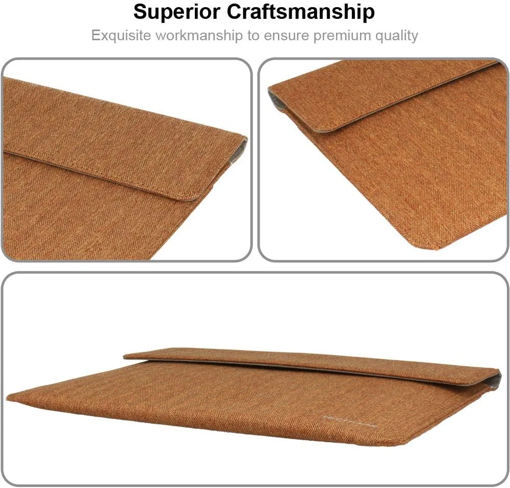 کاور لپ‌تاپ TECHGEAR فوق‌العاده باریک [طرح بافت] با جیب، مناسب برای اپل مک‌بوک ایر 11 اینچ، مک‌بوک 12 اینچ، آیپد پرو 12.9 اینچ و سایر تبلت‌ها و نوت‌بوک‌های با اندازه مشابه [غروب آفتاب]