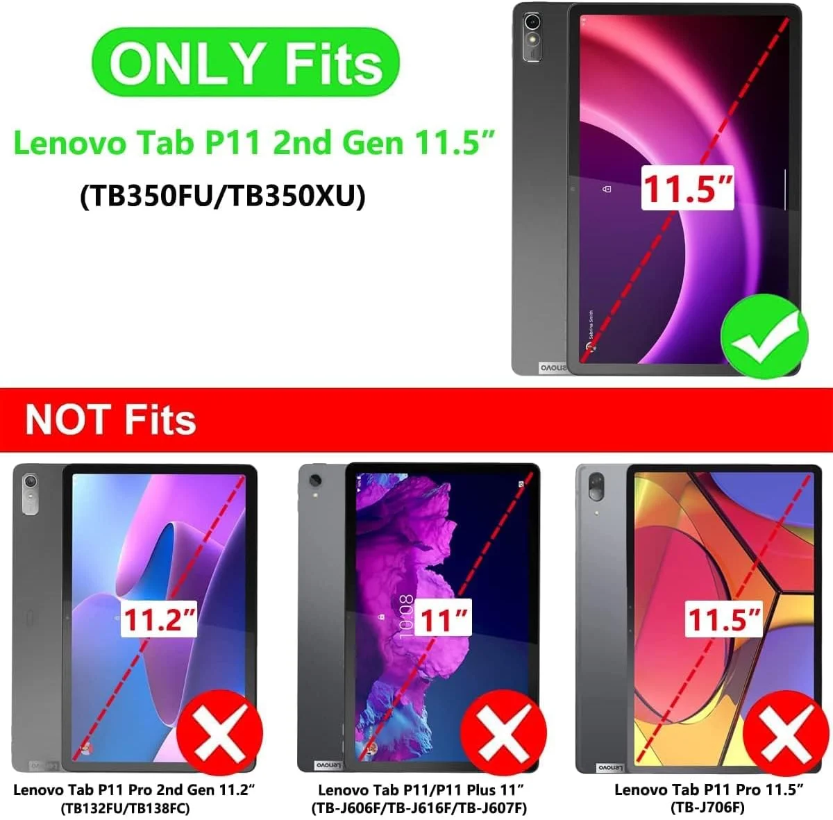 کاور محافظ تبلت لنوو تب، مدل تری فولد هوشمند، بدنه سخت، با قابلیت خواب و بیدار شدن خودکار، استند چند زاویه، مناسب برای تبلت لنوو تب P11 (نسل 2) / پد پلاس 11.5 اینچی (2023)، آبی