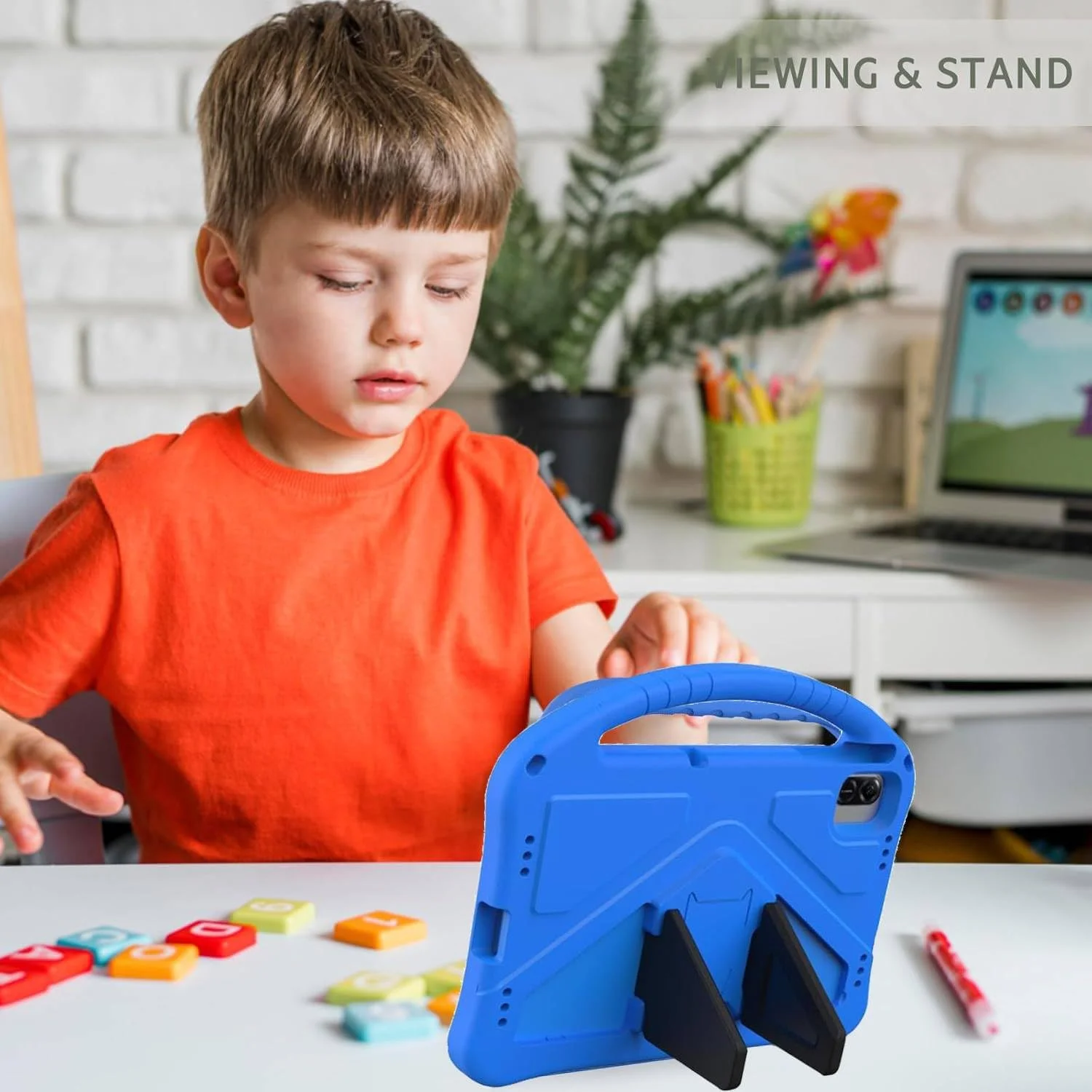 کیف محافظ کودکانه Vurtboly سازگار با Honor Pad X8a 11 اینچ 2024، کاور محافظ کامل بدنه بامزه با دسته و پایه، کاور سبک و ضد ضربه با پایه برای Honor Pad X8a 11 اینچ 2024