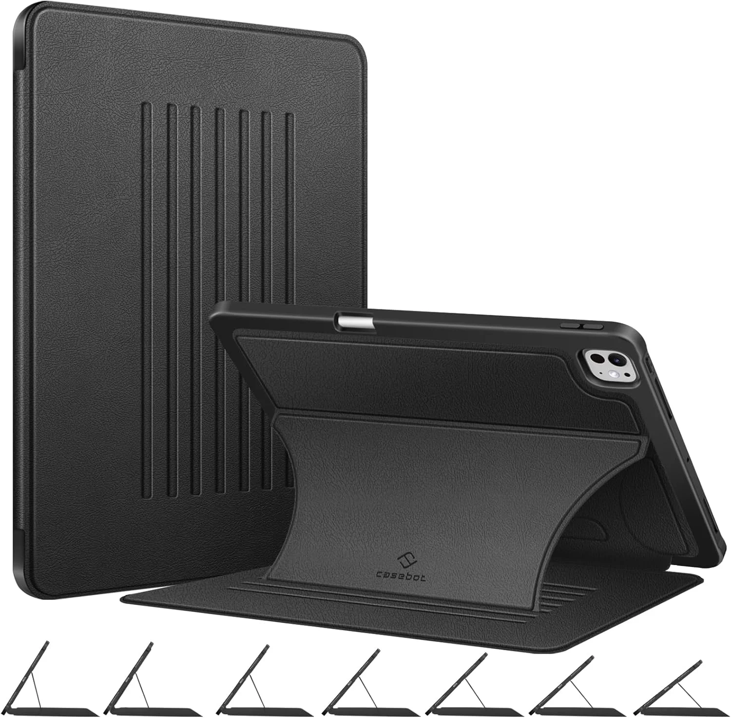 کاور محافظ FINTIE سازگار با آیپد پرو ۱۳ اینچ (M4) 2024 - [پایه مغناطیسی] چند زاویه ای، ضد ضربه، مقاوم، TPU نرم با جای قلم، حالت خواب/بیدار