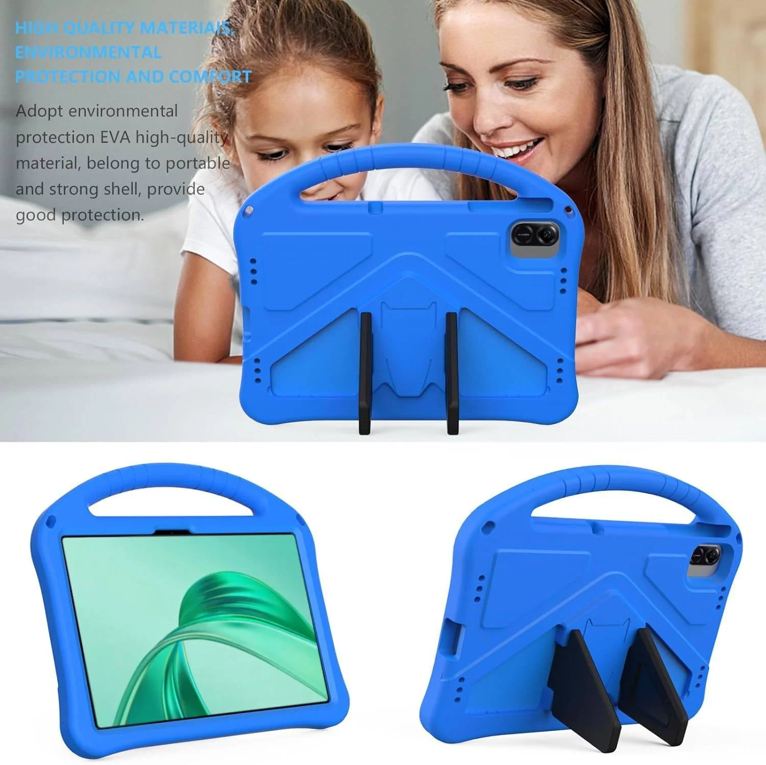 کیف محافظ کودکانه Vurtboly سازگار با Honor Pad X8a 11 اینچ 2024، کاور محافظ کامل بدنه بامزه با دسته و پایه، کاور سبک و ضد ضربه با پایه برای Honor Pad X8a 11 اینچ 2024