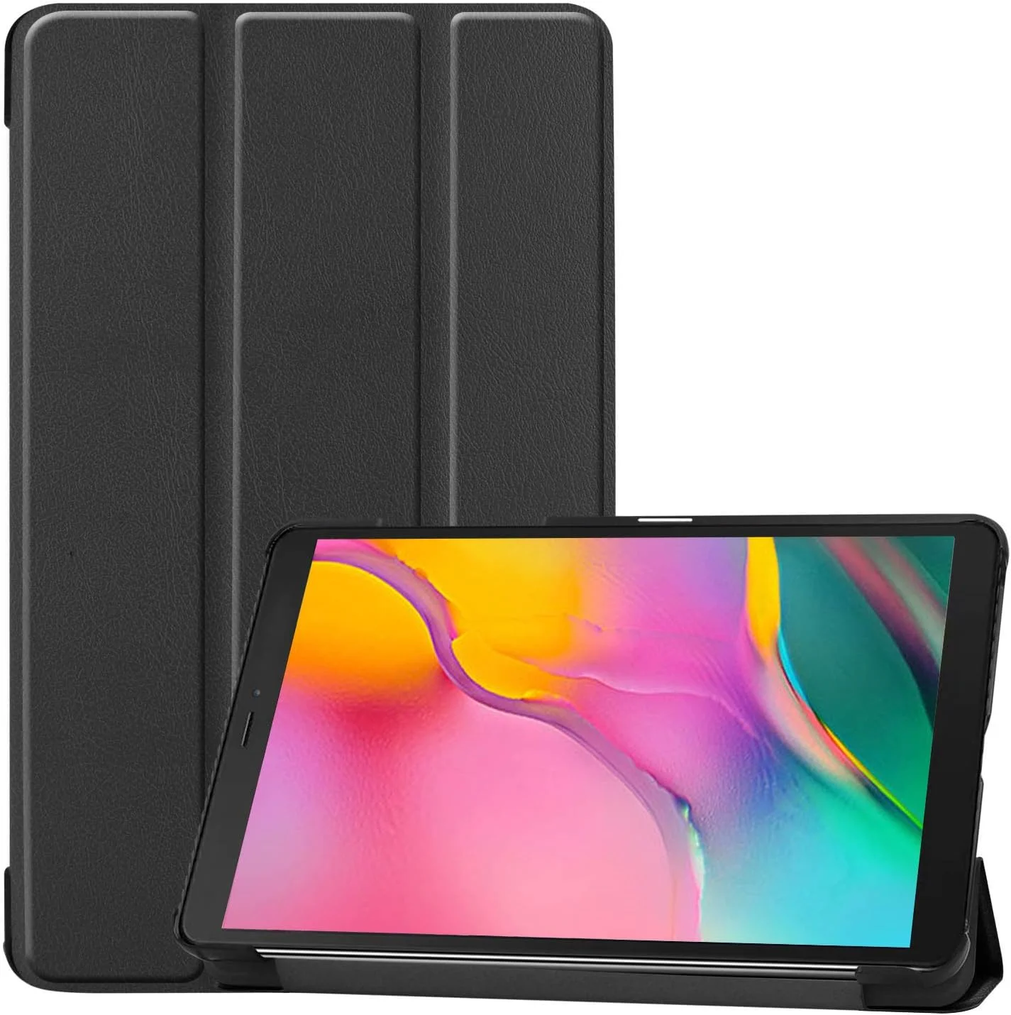 کاور باریک و سبک ProCase Galaxy Tab A 8.0 2019 مدل T290 T295، کاور سه تایی تاشو با بدنه سخت برای Galaxy Tab A 8.0 اینچی 2019 بدون قلم S، مدل SM-T290 (Wi-Fi) SM-T295 (LTE) - مشکی کاور باریک و سبک ProCase Galaxy Tab A 8.0 2019 مدل T290 T295، کاور سه تایی تاشو با بدنه سخت برای Galaxy Tab A 8.0 اینچی 2019 بدون قلم S، مدل SM-T290 (Wi-Fi) SM-T295 (LTE) - مشکی