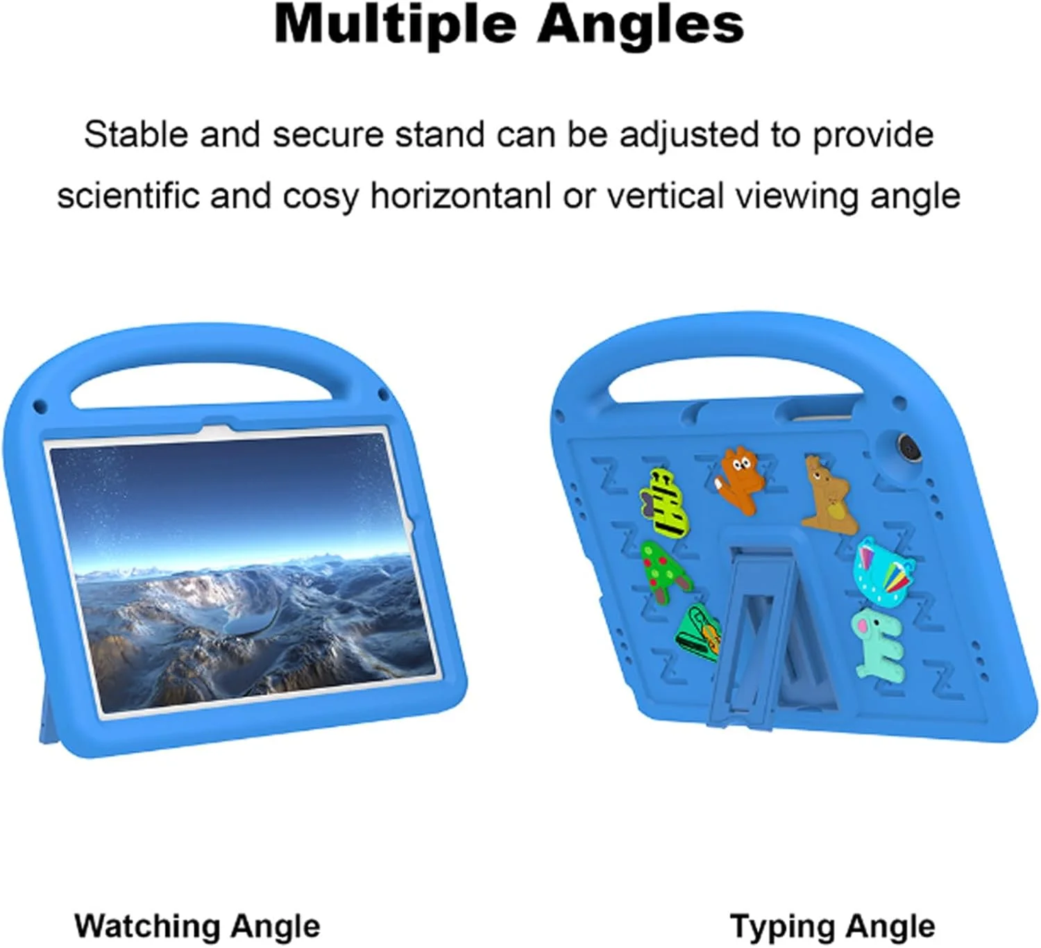 کیف محافظ کودکانه Tujibeay مناسب برای تبلت سامسونگ گلکسی تب A9 پلاس 2023 11 اینچی، سبک وزن، ضد ضربه EVA با دسته (آبی)