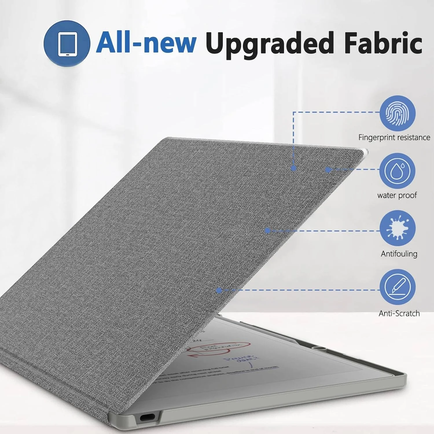 کاور Vurtboly برای تبلت Remarkable Paper Pro 11.8 اینچی 2024 به همراه جای قلم، کاور محافظ سبک وزن با پشت سخت، کاور هوشمند تبلت با قابلیت خواب/بیدار شدن خودکار برای Remarkable Paper Pro 11.8 اینچی 2024