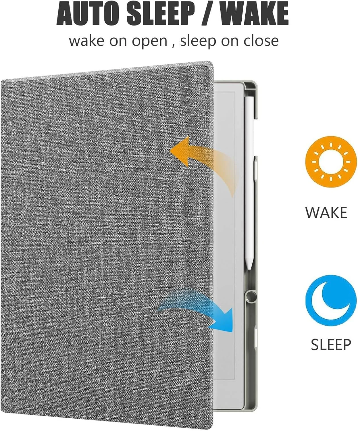 کاور Vurtboly برای تبلت Remarkable Paper Pro 11.8 اینچی 2024 به همراه جای قلم، کاور محافظ سبک وزن با پشت سخت، کاور هوشمند تبلت با قابلیت خواب/بیدار شدن خودکار برای Remarkable Paper Pro 11.8 اینچی 2024