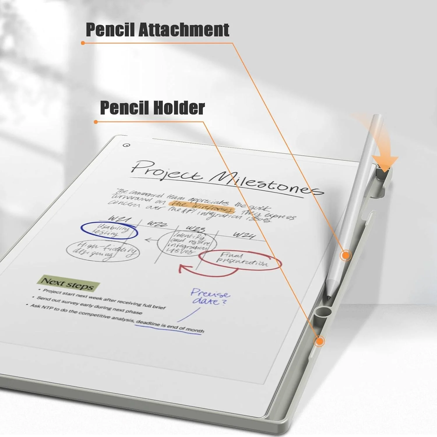 کاور Vurtboly برای تبلت Remarkable Paper Pro 11.8 اینچی 2024 به همراه جای قلم، کاور محافظ سبک وزن با پشت سخت، کاور هوشمند تبلت با قابلیت خواب/بیدار شدن خودکار برای Remarkable Paper Pro 11.8 اینچی 2024