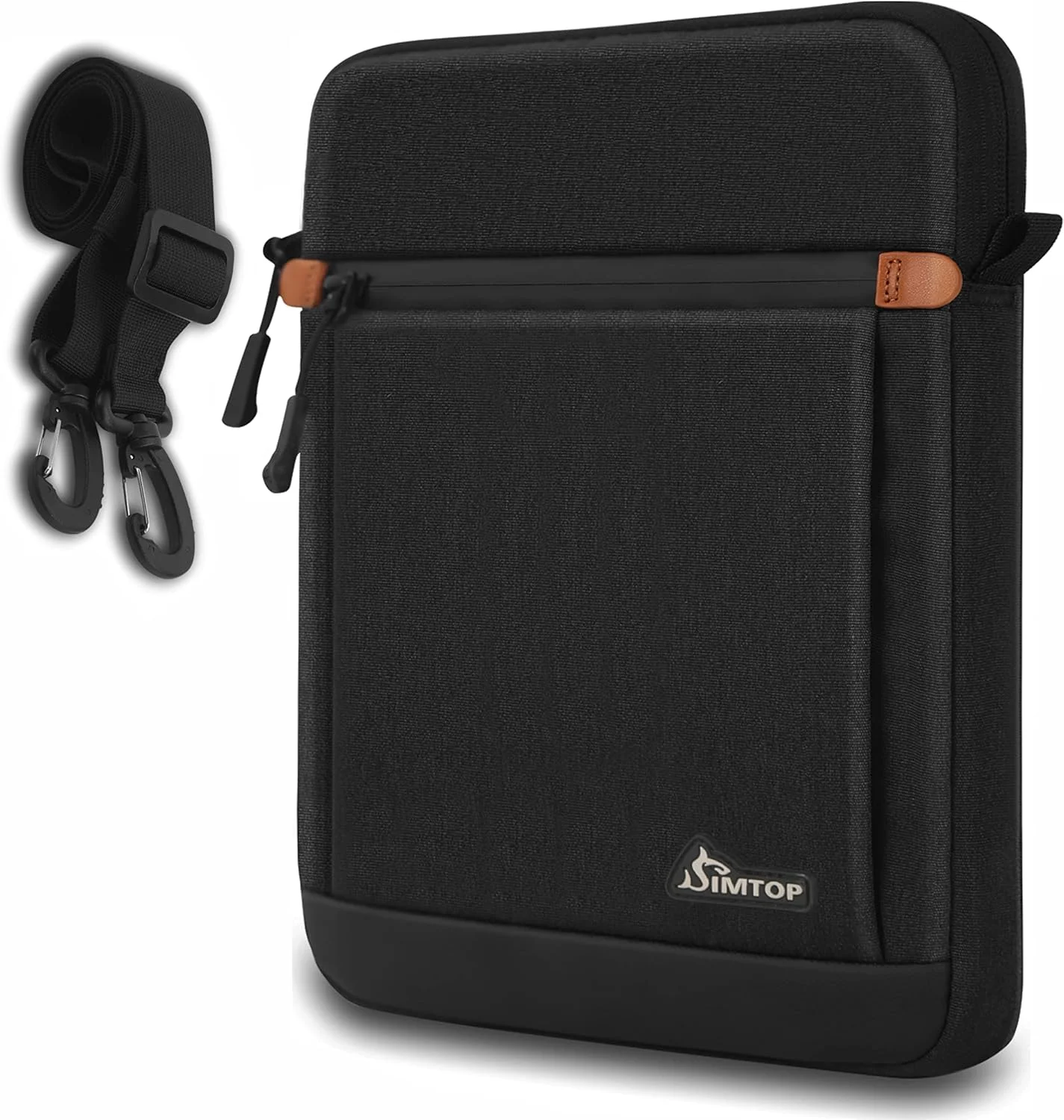 کیف شانه ای تبلت 12.9 اینچی SIMTOP با بند برای آیپد پرو 2018-2020 نسل 3 با قلم اپل، مجیک کیبورد و اسمارت کیبورد فولیو، سرفیس پرو X/7/6/5/4، جیب لوازم جانبی جلویی ضد آب