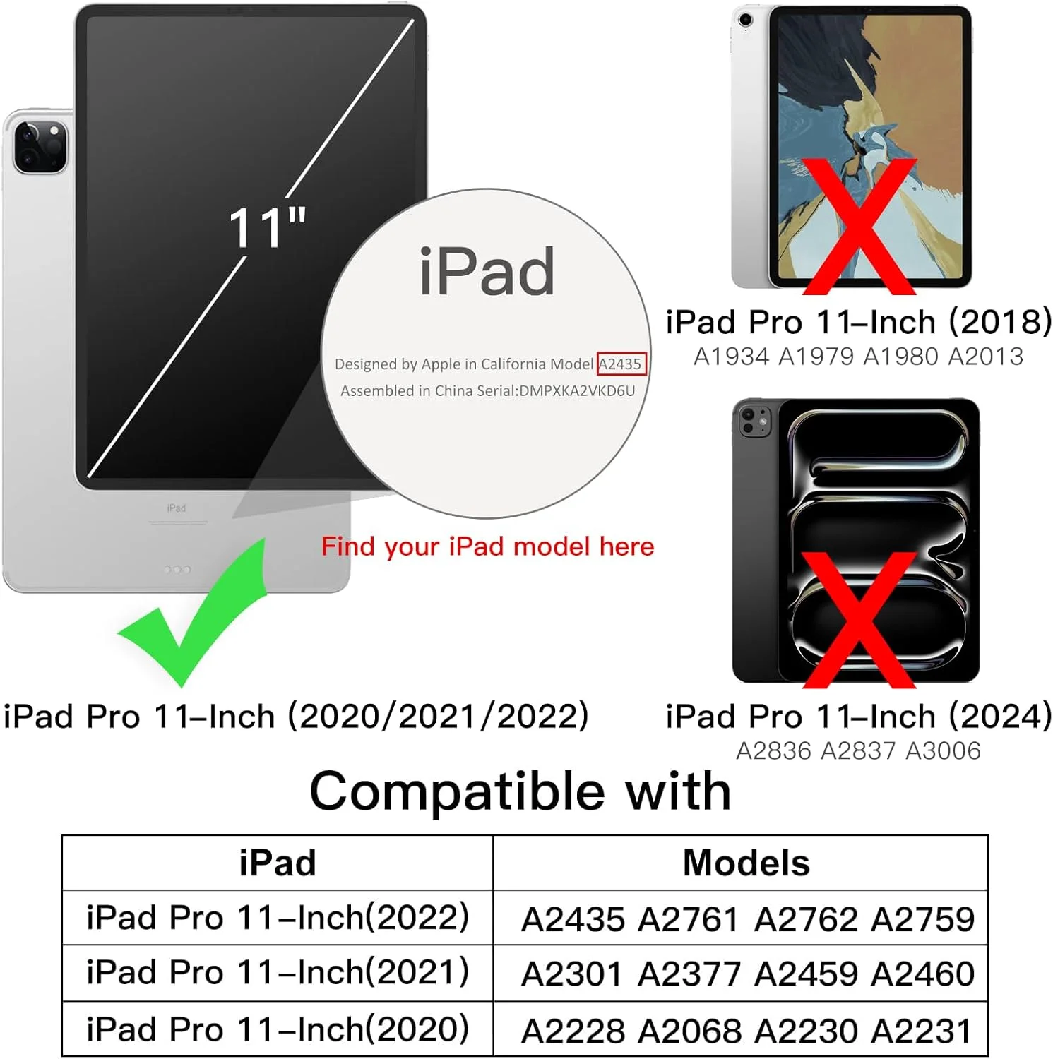 کاور JETech برای آیپد پرو 11 اینچ، مدل 2022/2021/2020، کاور هوشمند باریک با پشت سخت و قابلیت بیدار شدن/به خواب رفتن خودکار (مشکی)