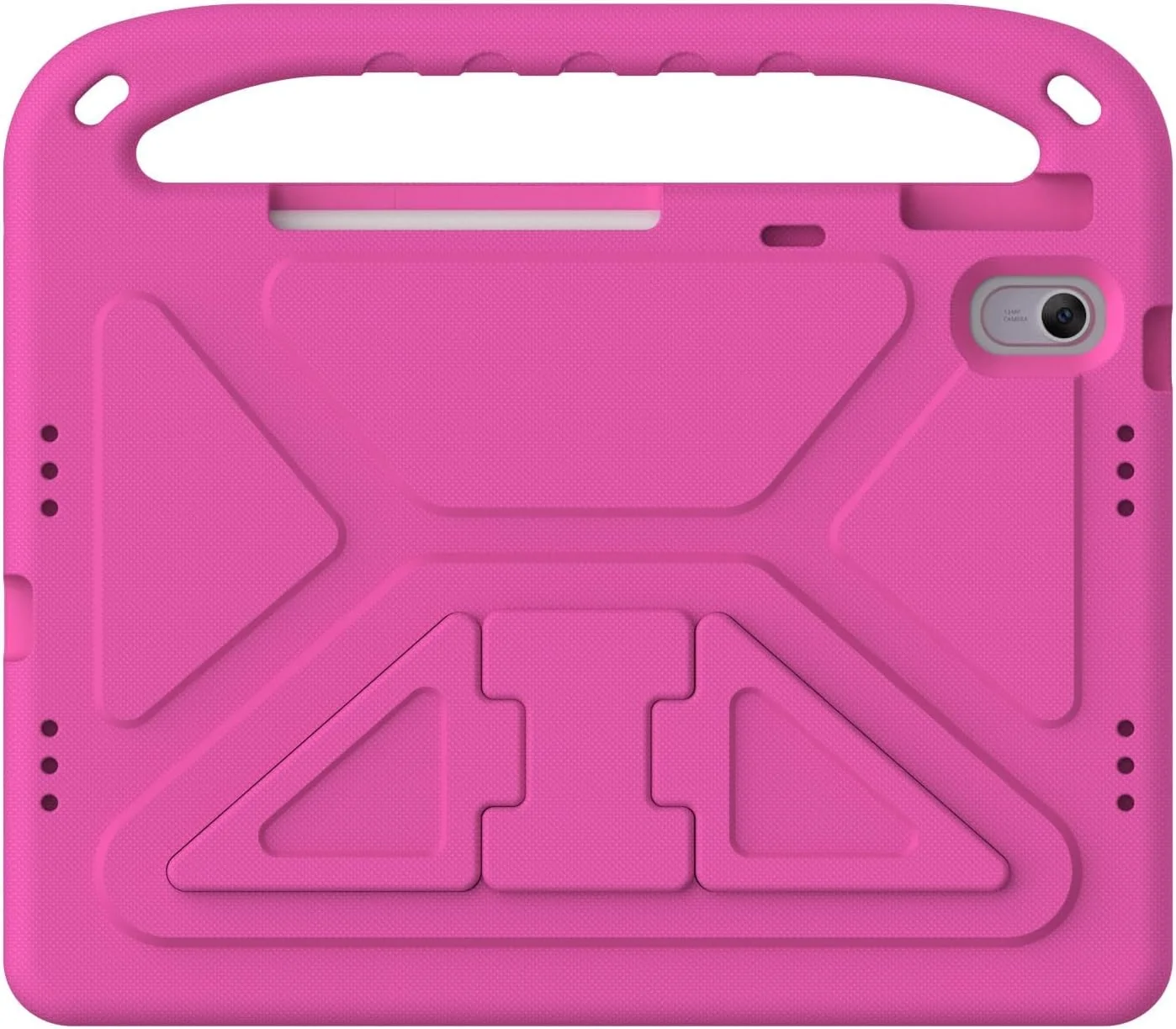 کیف محافظ کودکانه سازگار با هوآوی MatePad 11.5 2023، کیف محافظ سبک وزن EVA ضد ضربه با پایه، روکش تبلت زیبا و مناسب کودکان (قرمز گل رز)