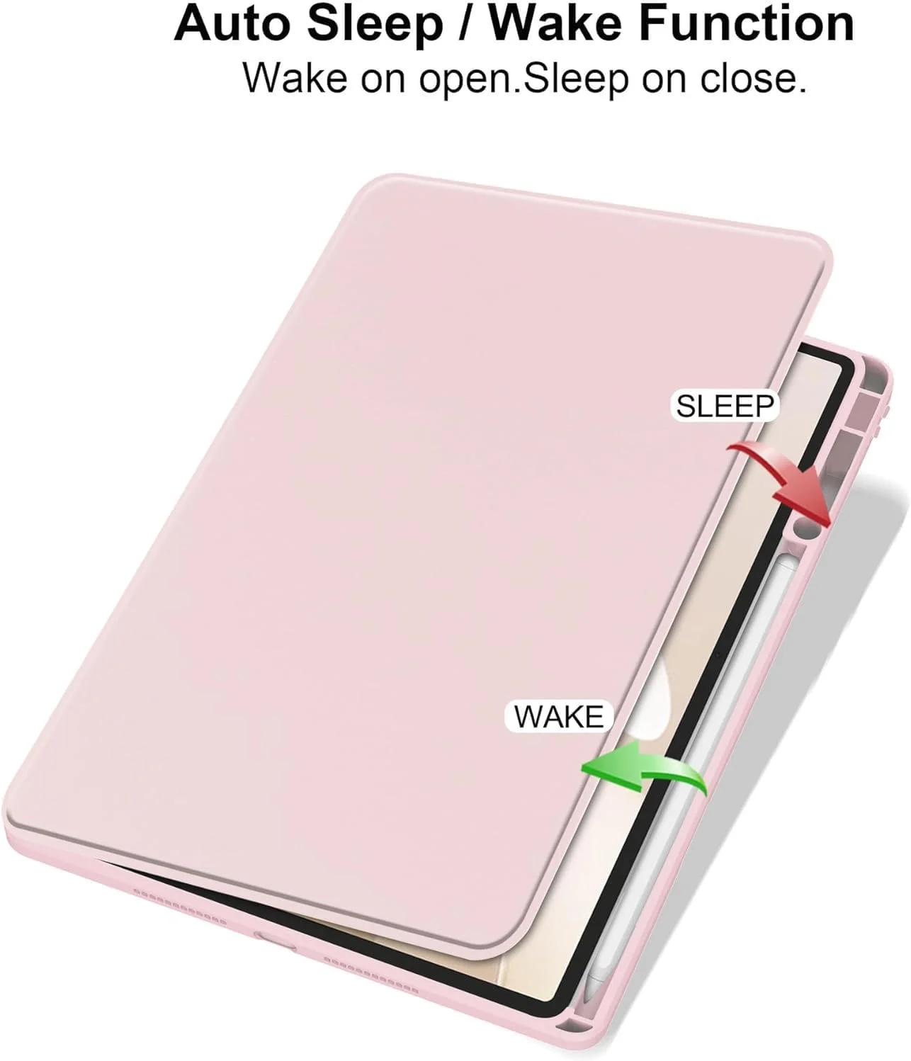 کاور محافظ تبلت کیو ایکـس یو زنی سازگار با آنر مجیک پد 3 سیزده و سه دهم اینچ (2025)، کاور اکریلیک شفاف چند زاویه ای PC سخت با جا قلمی، کاور محافظ استند پشتی شفاف، بیدار شدن/خواب خودکار (صورتی)