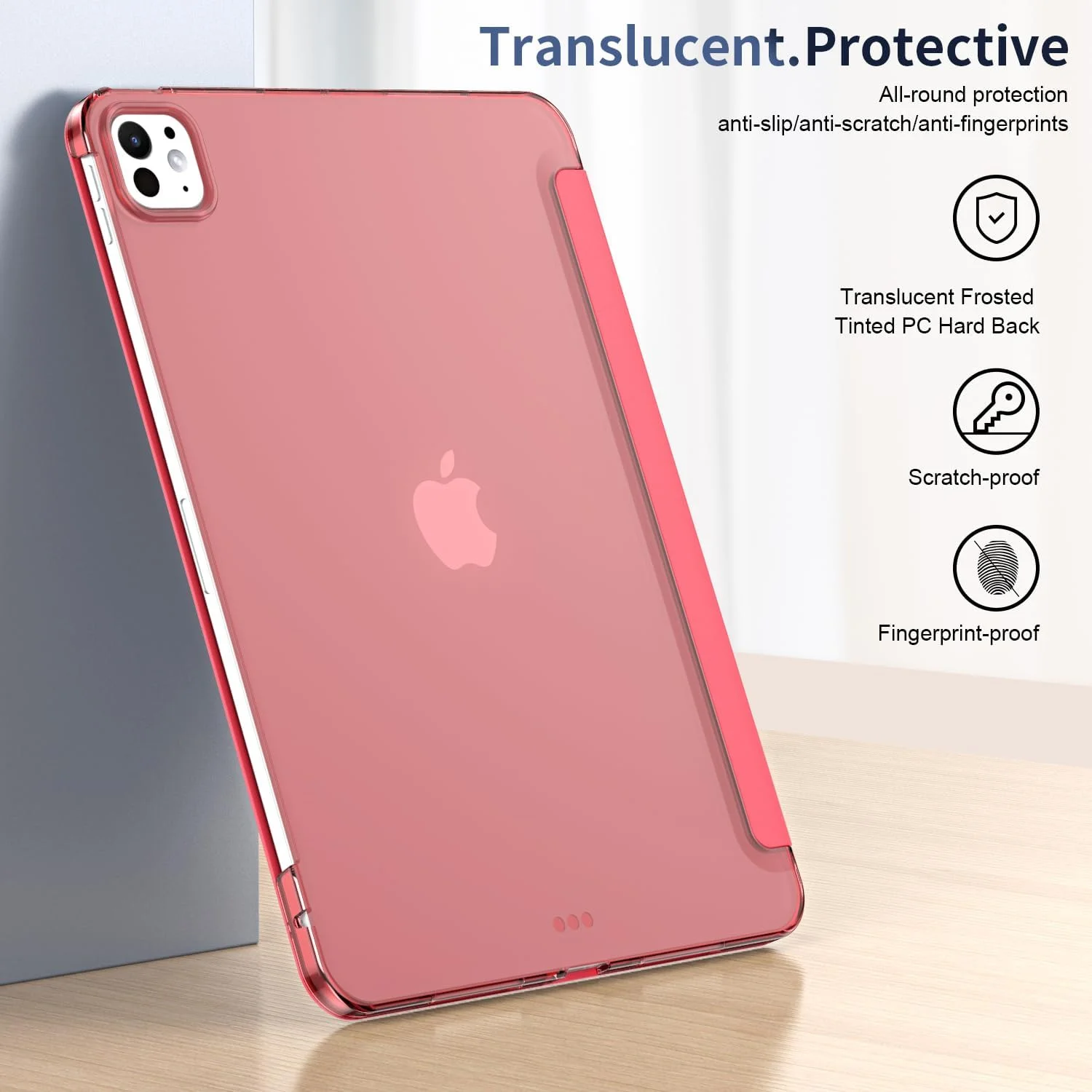 کاور تبلت پایه مغناطیسی هوشمند مناسب برای آیپد پرو 11 اپل (2020/18) مدل A2068 A2230 A2231 A2228 A2013 A1934 A1979 A1980 (قرمز)