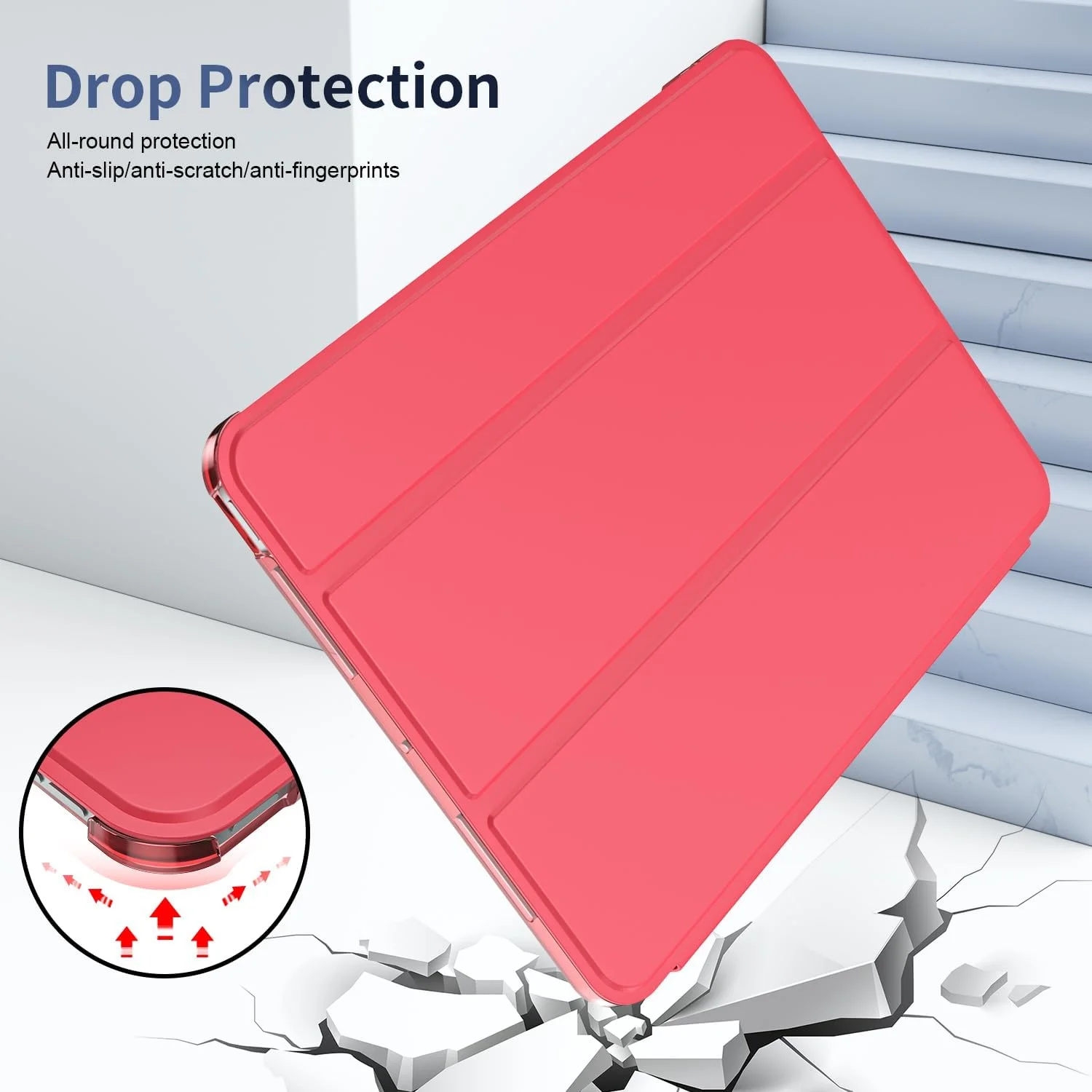 کاور تبلت پایه مغناطیسی هوشمند مناسب برای آیپد پرو 11 اپل (2020/18) مدل A2068 A2230 A2231 A2228 A2013 A1934 A1979 A1980 (قرمز)