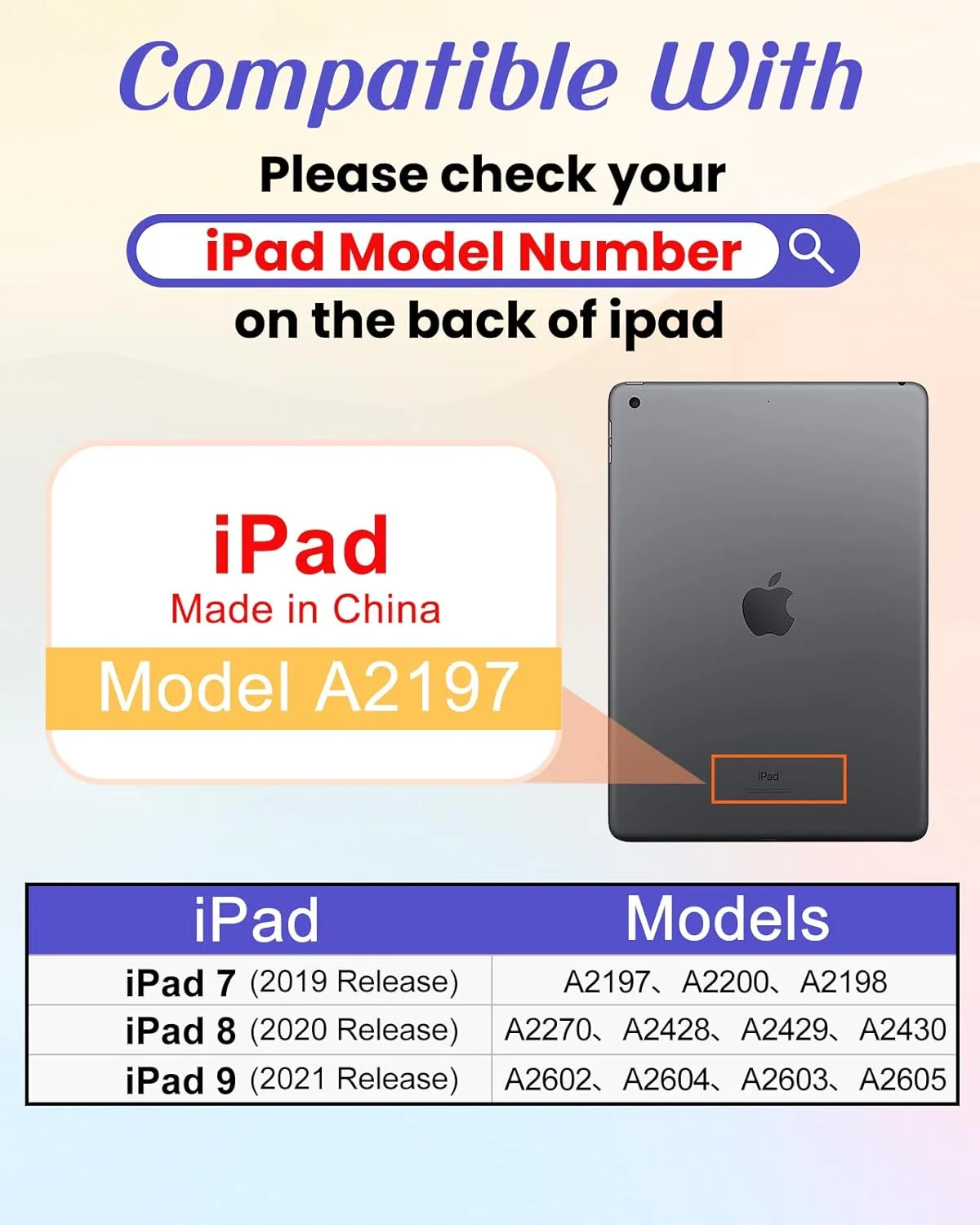 کیف Kidcube مناسب برای آیپد نسل 9/8/7 اینچ 10.2 - مناسب برای دختران و زنان، کاور فانتزی چرخشی با جای قلم و جای کارت، طرح پروانه Kawaii دخترانه برای کیف های آیپد نسل 9/8/7