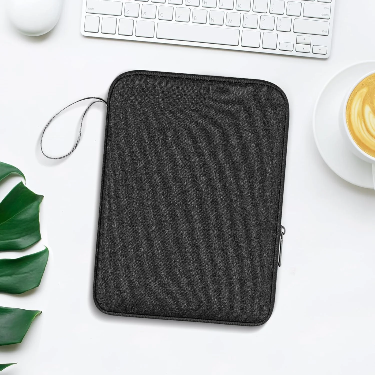 کیف تبلت 9-12.9 اینچی Azonee با دسته - مناسب برای آیپد پرو 12.9/آیپد ایر 13 اینچی، سرفیس پرو 9/8، گلکسی تب S9+/S8+/S7+ 12.4 اینچی - کیف تبلت مشکی با جیب و بند شانه