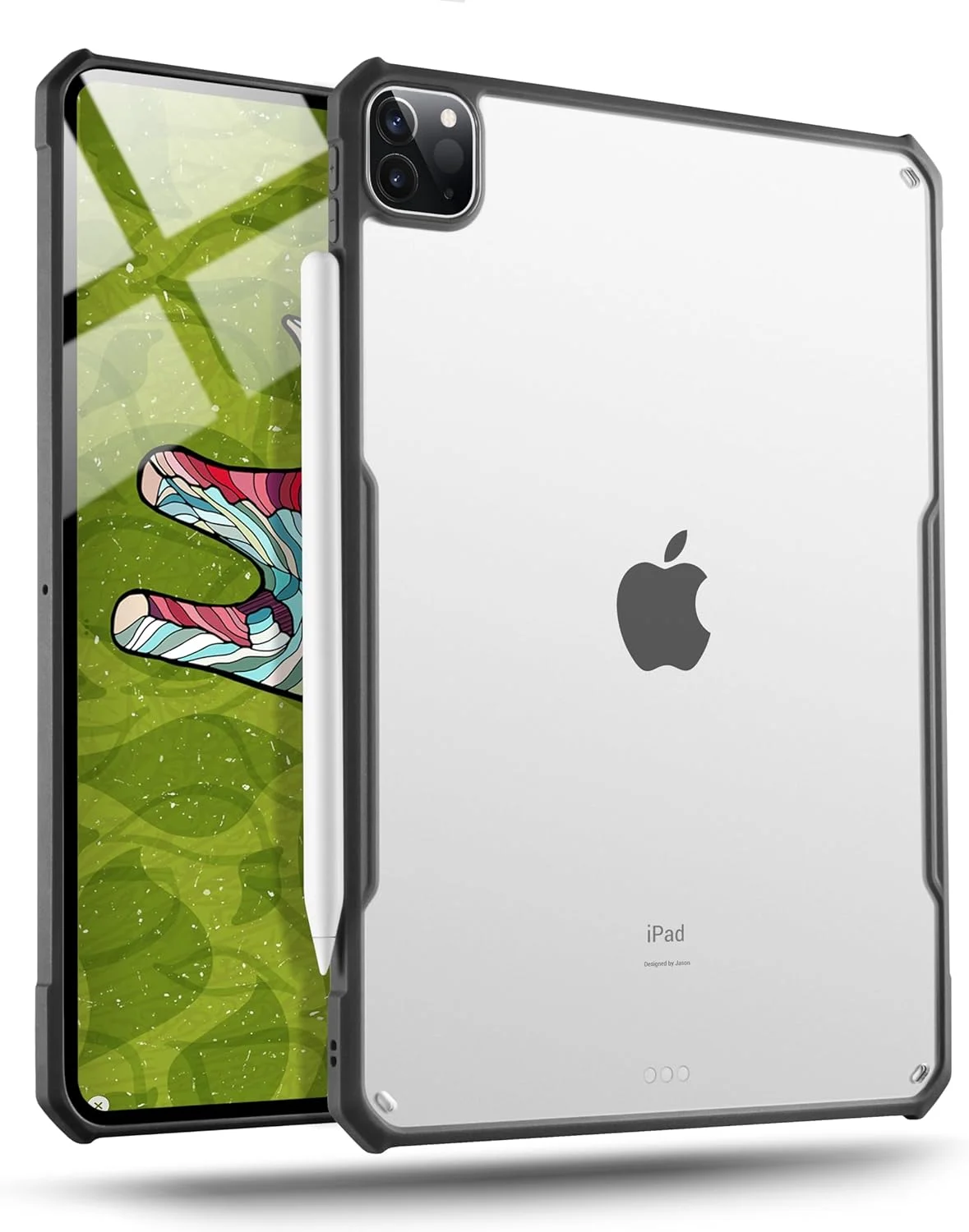 کاور آیپد پرو 12.9 اینچ TineeOwl مدل 2022، 2021، 2020، 2018 (نسل ششم، پنجم، چهارم و سوم)، فوق العاده نازک، شفاف مات، پشتیبانی از شارژ بی سیم قلم اپل، جذب کننده ضربه (مشکی/پشت مات) کاور آیپد پرو 12.9 اینچ TineeOwl مدل 2022، 2021، 2020، 2018 (نسل ششم، پنجم، چهارم و سوم)، فوق العاده نازک، شفاف مات، پشتیبانی از شارژ بی سیم قلم اپل، جذب کننده ضربه (مشکی/پشت مات)