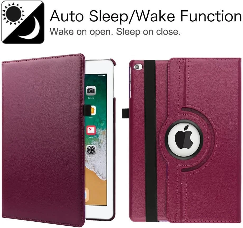 کیف AWH برای آیپد 9.7 اینچی نسل 6/5 (2018/2017) - کاور محافظ با پایه چرخان 360 درجه و قابلیت خواب و بیدار شدن خودکار برای آیپد 9.7 اینچی 2018 2017 - بنفش کیف AWH برای آیپد 9.7 اینچی نسل 6/5 (2018/2017) - کاور محافظ با پایه چرخان 360 درجه و قابلیت خواب و بیدار شدن خودکار برای آیپد 9.7 اینچی 2018 2017 - بنفش