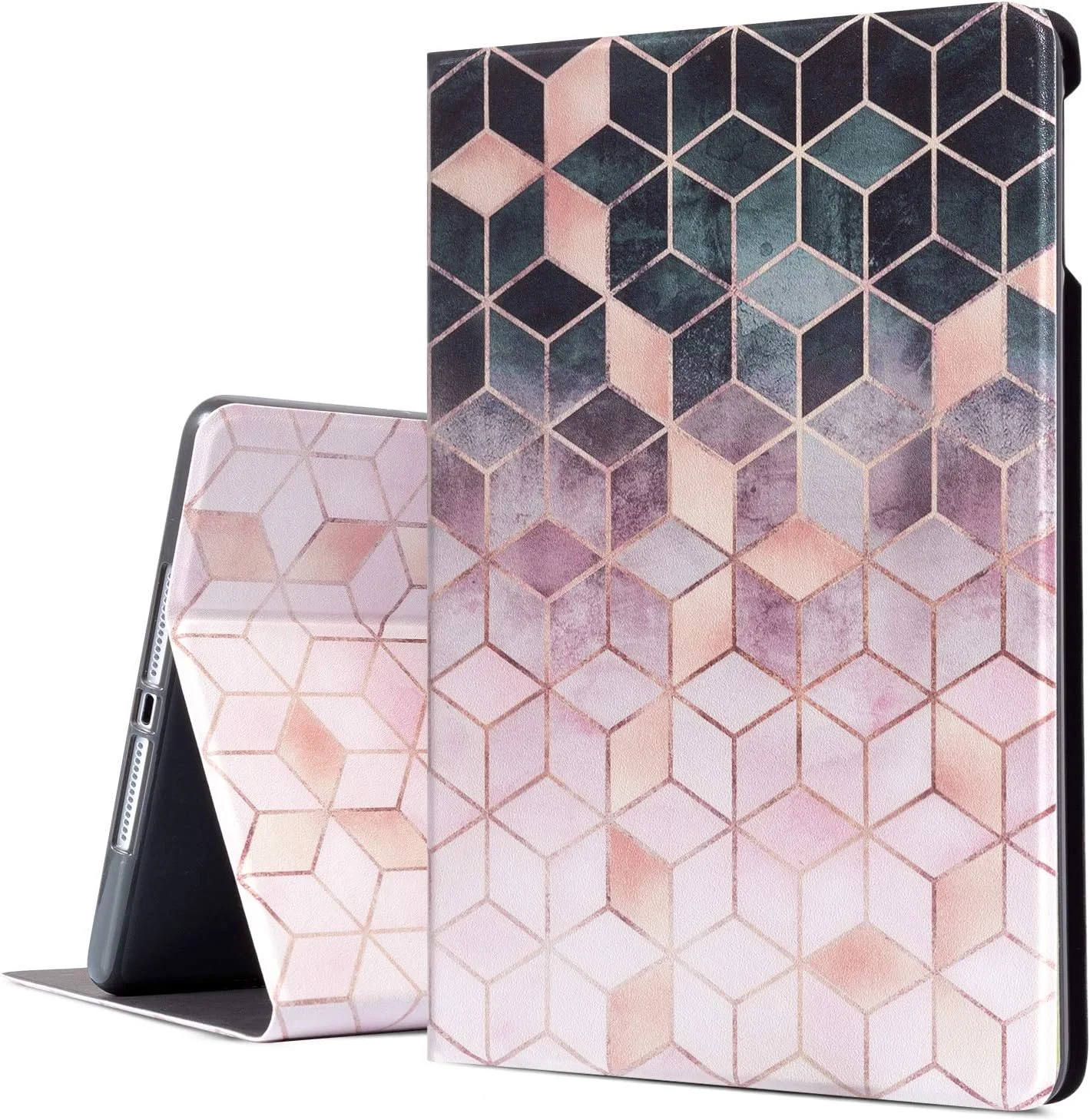 کاور محافظ تبلت ایموجینز آیپد ایر/ایر 2، کاور محافظ تبلت 9.7 اینچی برای اپل نسل 6/5، کاور هوشمند با استند چند زاویه قابل تنظیم و عملکرد بیدار/خواب خودکار (مرمری مشکی صورتی) کاور محافظ تبلت ایموجینز آیپد ایر/ایر 2، کاور محافظ تبلت 9.7 اینچی برای اپل نسل 6/5، کاور هوشمند با استند چند زاویه قابل تنظیم و عملکرد بیدار/خواب خودکار (مرمری مشکی صورتی)