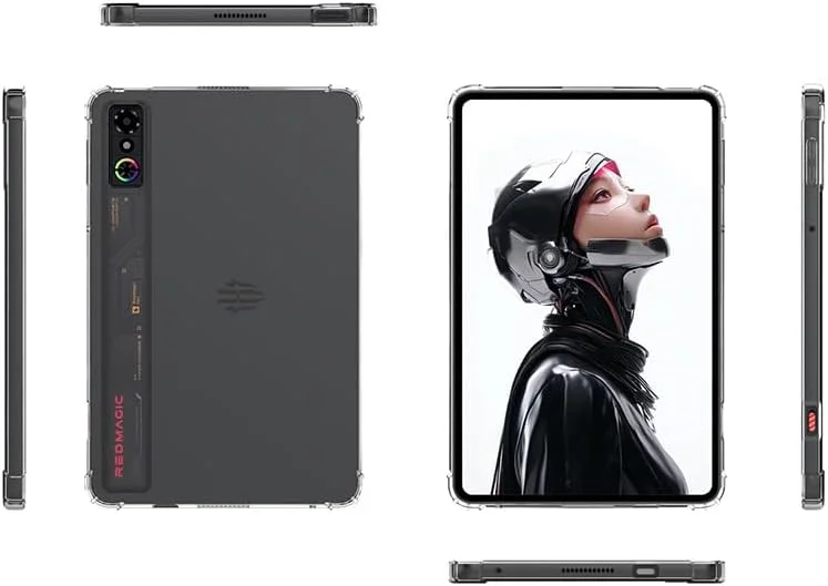 کیجوت‌اچ‌آروی سازگار با قاب تبلت زد تی ای نوبیا ردمجیک آسترا شفاف 9.06 اینچی، پوشش مقاوم در برابر ضربه و شوک، پوشش انعطاف پذیر، محافظ TPU شفاف ضد خش برای تبلت بازی آسترا