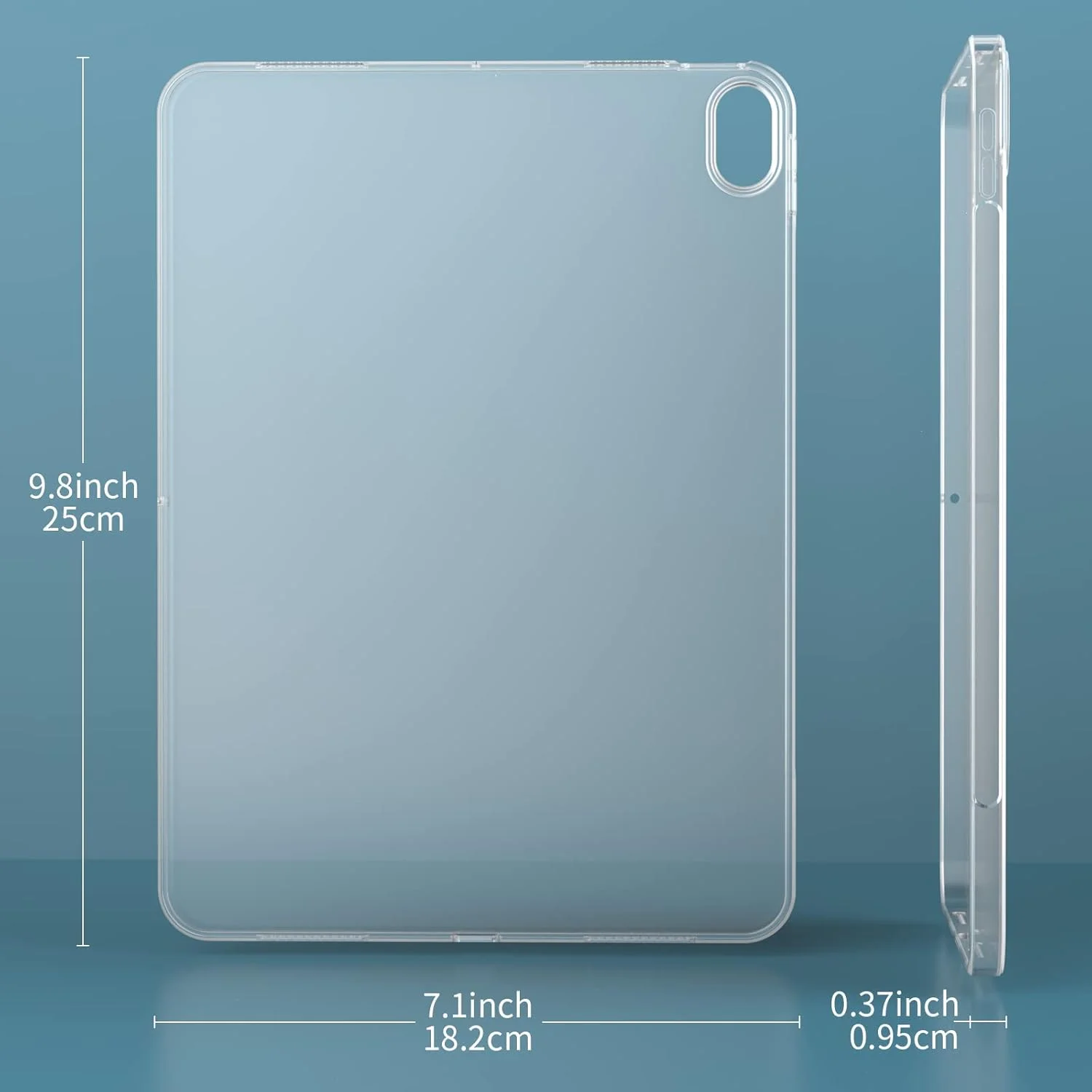 کاور تبلت آیپد ایر 4 10.9 اینچ 2020 / ایر 5 10.9 اینچ 2022 آسجنس، کاور سیلیکونی نرم و شفاف برای آیپد ایر مدل A2072/A2316/A2324/A2325/A2588/A2589/A2591