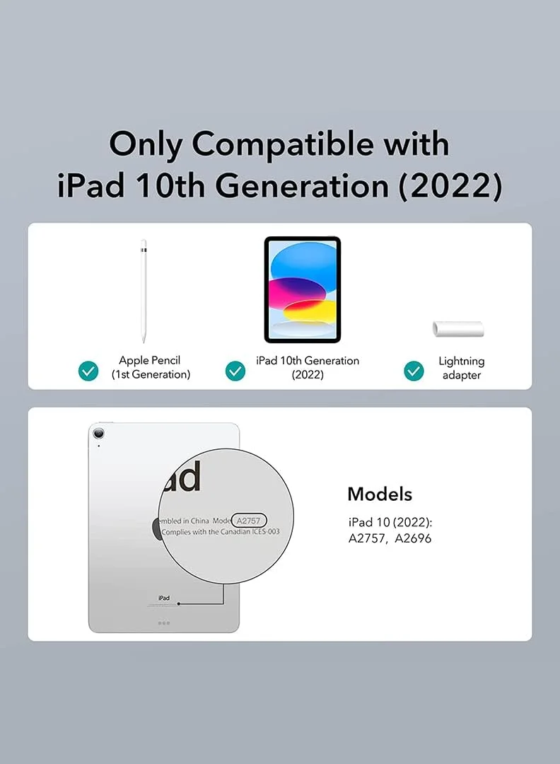 کاور محافظ آیپد 10.9 اینچی نسل دهم 2022 Theodor، کاور هوشمند باریک با استند و جای قلم - مشکی