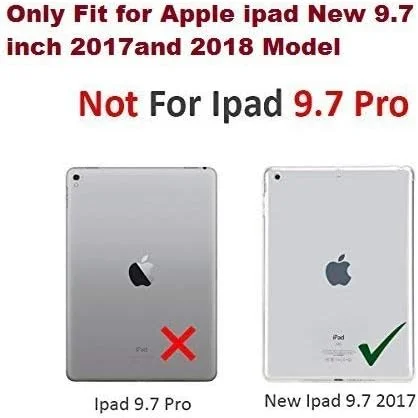 کاور هوشمند AWH برای آیپد 9.7 اینچی، کاور چرخشی 360 درجه برای آیپد اپل 2017-2018، کاور چرمی مصنوعی برای آیپد نسل 5/6، کاور باریک و سبک