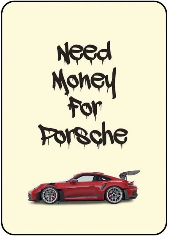 کاور محافظ چاپی آیپد مدل AAIPAD234N646 طرح "نیاز به پول برای پورشه" مناسب برای آیپد 2/3/4 اپل