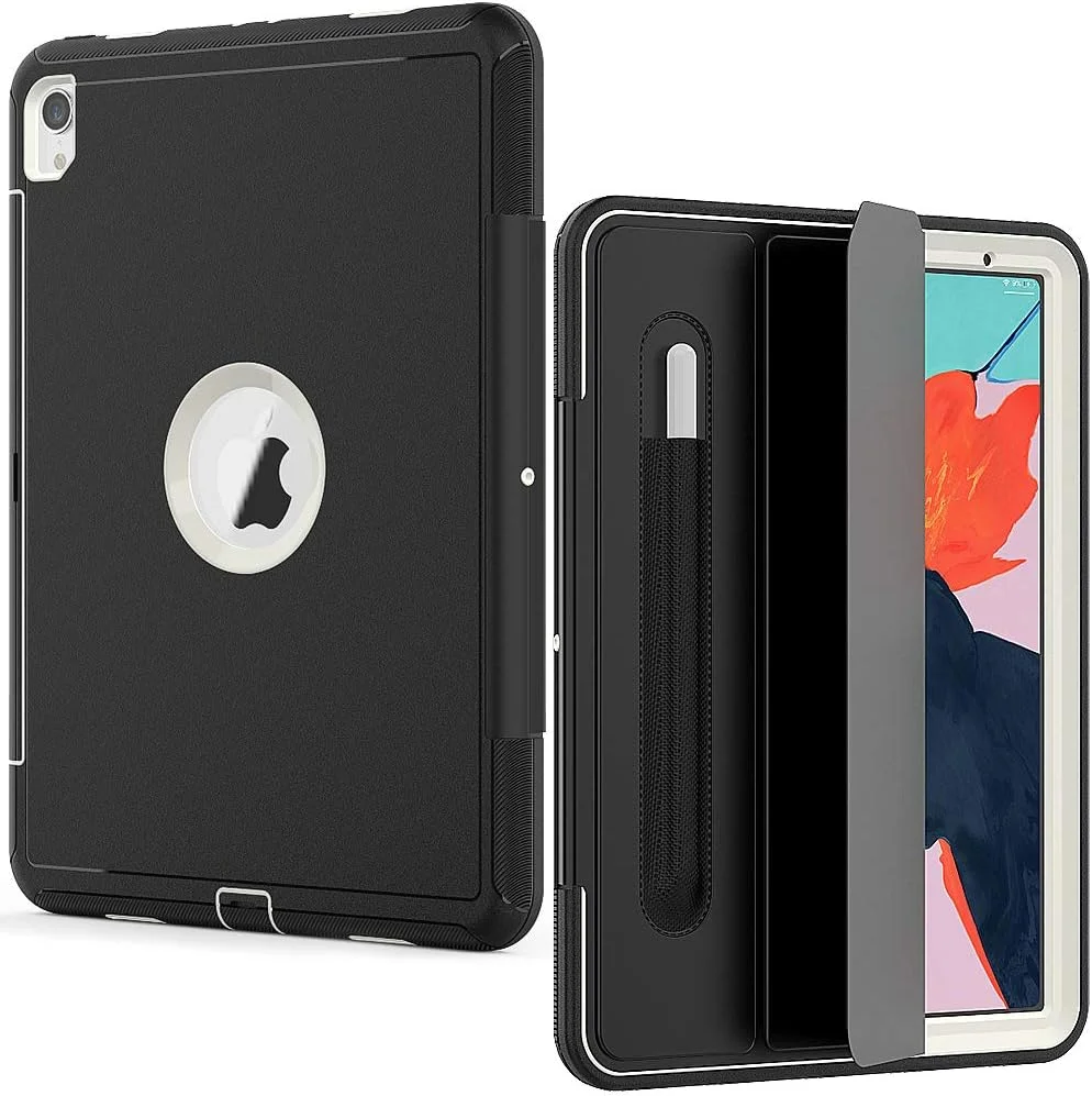 کیف تبلت QYiD برای آیپد پرو 11، کاور محافظ هوشمند مغناطیسی تاشو ضد افتادن با قابلیت بیدار/خواب خودکار و جای قلم برای اپل آیپد پرو 11 (2018) / A2013 / A1934 / A1979 / A1980 (خاکستری)