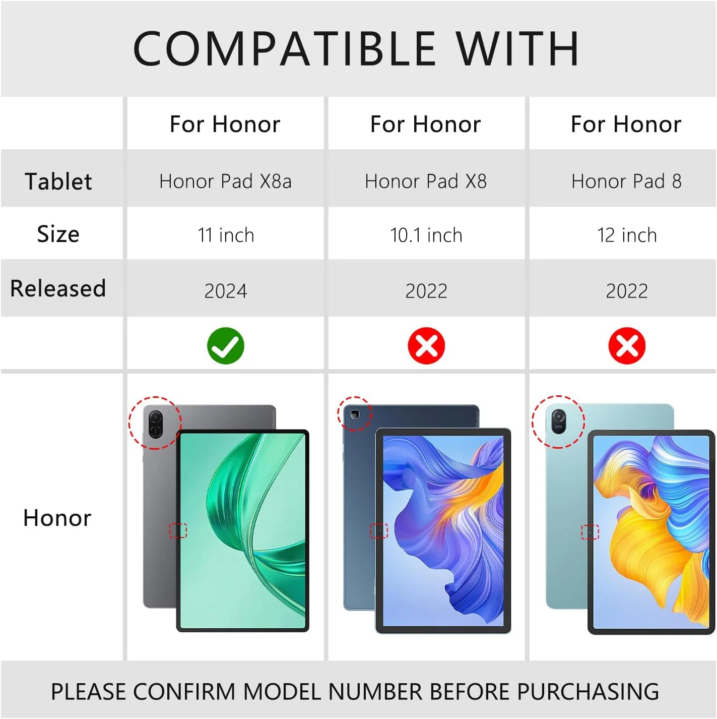 کاور محافظ تبلت آنر پد X8a مدل 2024 سایز 11 اینچ به همراه محافظ صفحه نمایش HD، ضد ضربه، مناسب کودکان، دارای استند چرخان 360 درجه/بند شانه/بند دستی/جای قلم، آبی تیره