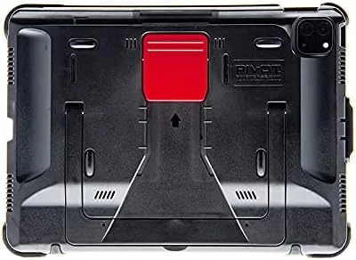 کیف تبلت مقاوم PIVOT A20A Atlas - مناسب برای iPad Air نسل 4 و iPad Pro 11 اینچ (نسل 1 تا 3) - محافظت 360 درجه - برای خلبانان حرفه ای، هوانوردی عمومی - مشکی/قرمز