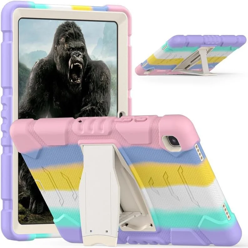 کاور محافظ تبلت سامسونگ گلکسی تب A7 10.4 2020 مدل T500/T505/T507/T505N/T503، کاور ضد ضربه و مقاوم با پایه نگهدارنده، رنگ صورتی