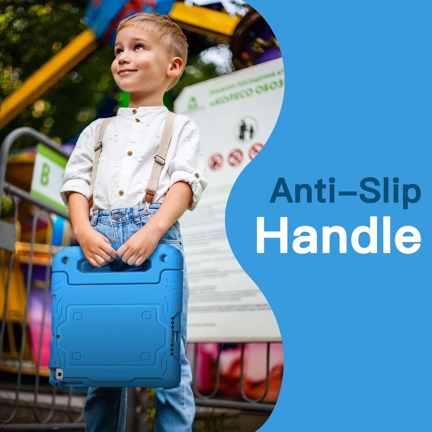 کیف محافظ کودکانه JETech برای آیپد 9.7 اینچی (نسل 6/5، مدل 2018/2017) با محافظ صفحه نمایش داخلی، پوشش محافظ تبلت ضد ضربه با دسته و پایه (آبی) کیف محافظ کودکانه JETech برای آیپد 9.7 اینچی (نسل 6/5، مدل 2018/2017) با محافظ صفحه نمایش داخلی، پوشش محافظ تبلت ضد ضربه با دسته و پایه (آبی)