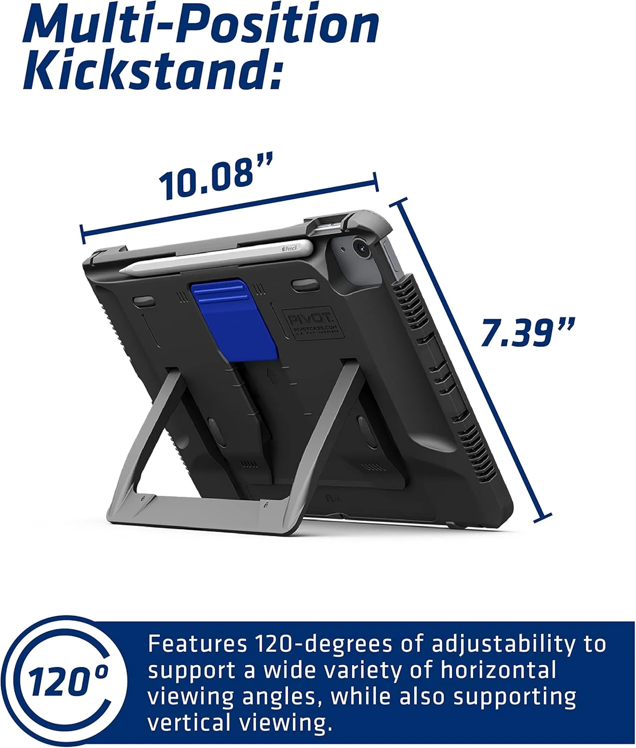 کیف تبلت مقاوم PIVOT A20A Atlas - مناسب برای iPad Air نسل 4 و iPad Pro 11 اینچ (نسل 1 تا 3) - محافظت 360 درجه - برای خلبانان حرفه ای، هوانوردی عمومی - مشکی/قرمز