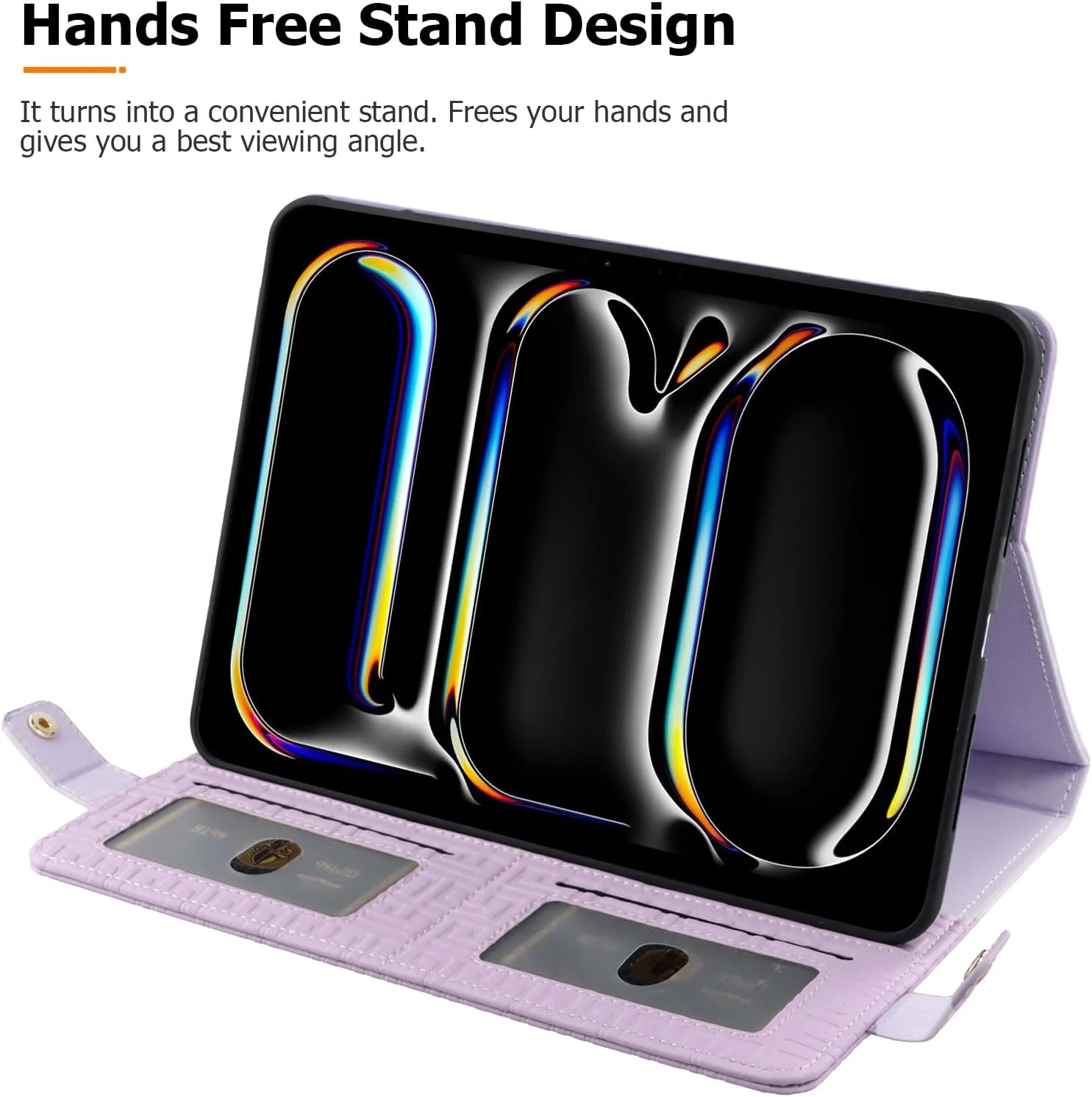 کیف دستی Dteck مناسب برای آیپد نسل نهم/هشتم/هفتم 2021/2020/2019 10.2 اینچی با نگهدارنده مداد، کیف تاشو چرمی PU با بند شانه ای ضربدری، بند دستی، جیب کارت، کیف پول پاکتی مغناطیسی، بنفش