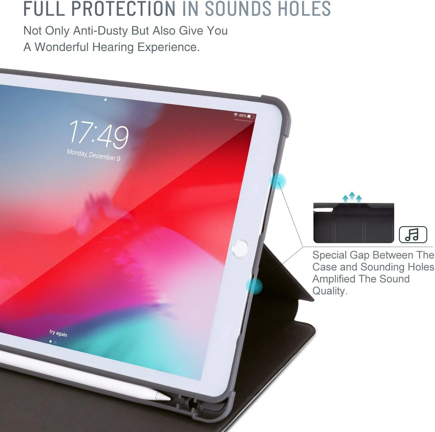 کاور درودالالا برای آیپد نسل 9/8/7، کاور آیپد 10.2 اینچی دخترانه زنانه، کاور آیپد ایر 3، کاور آیپد پرو 10.5 اینچی، [دارای جای مداد]، حالت خواب/بیدار خودکار، گربه های بامزه