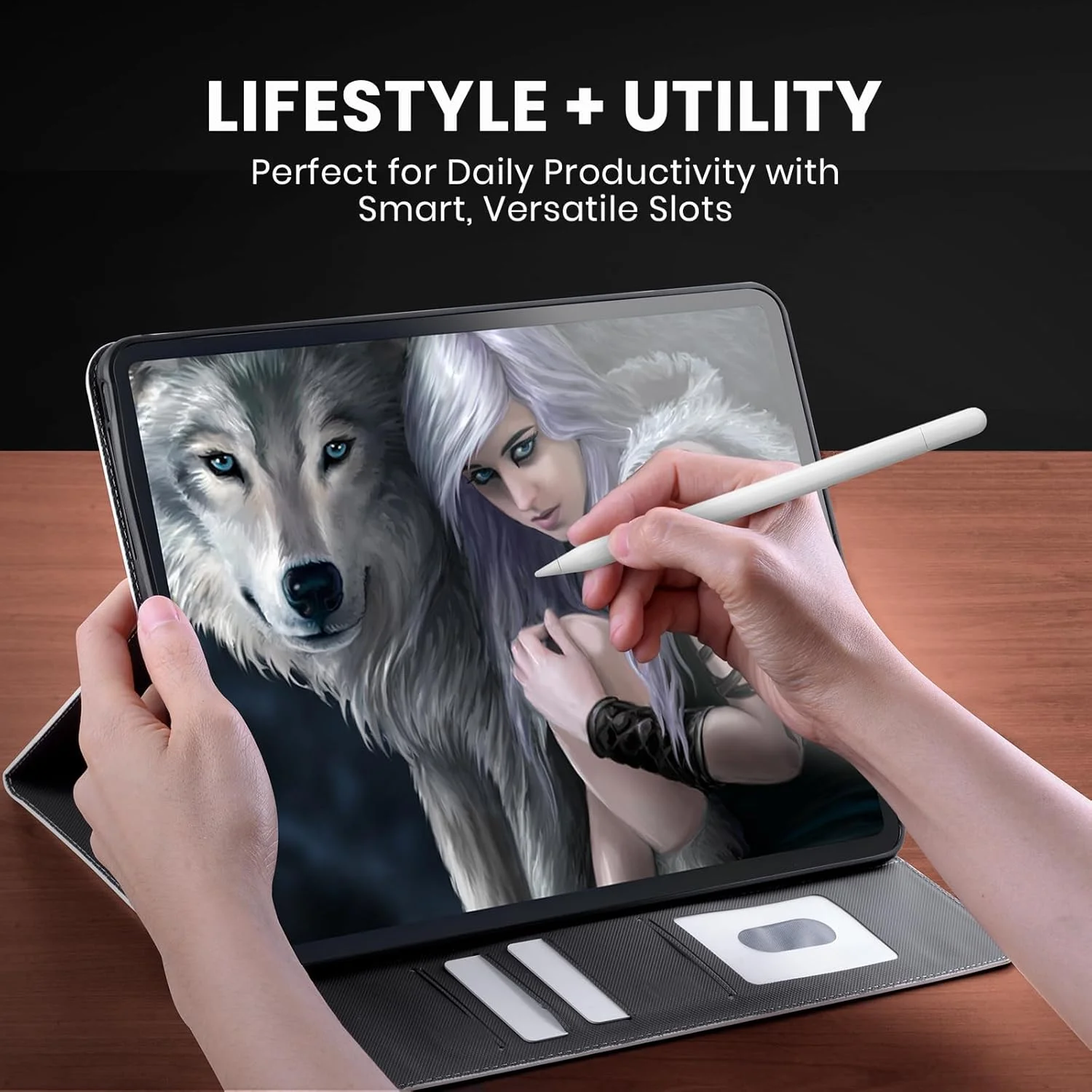 کاور کیف پول کتابی چرمی رسمی هری پاتر Gryffindor Aguamenti Deathly Hallows IX Head Case Designs سازگار با Apple iPad 10.2 (2019)