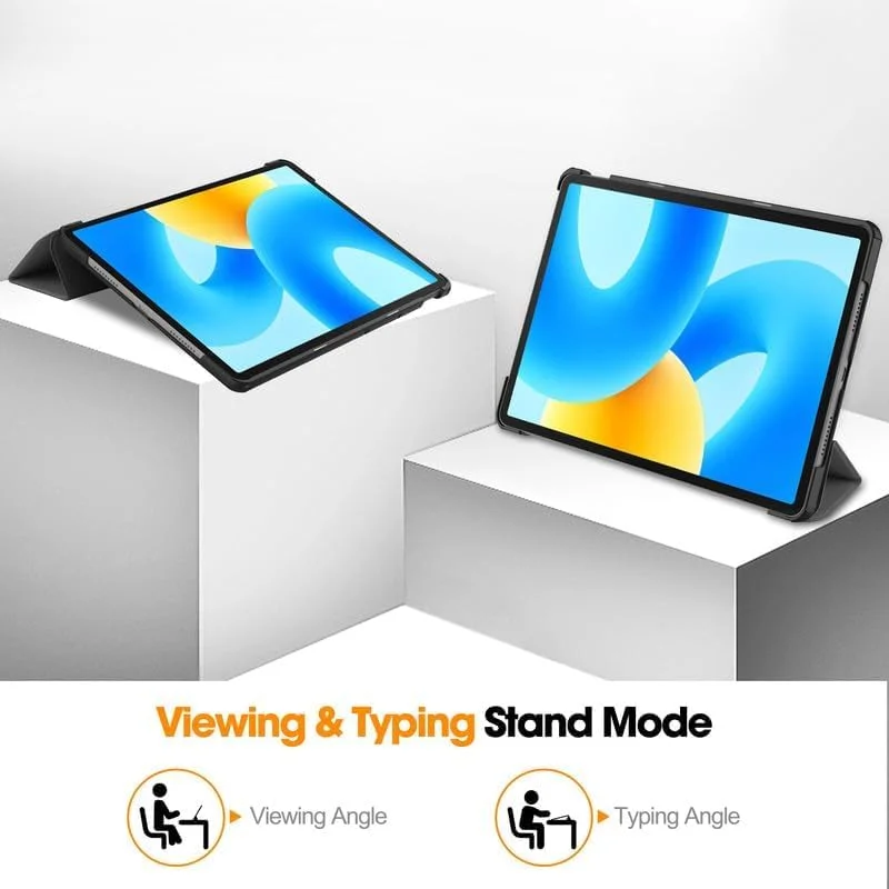 کاور تبلت نیکاکیو برای هوآوی میت‌پد 11.5 اینچ، کاور تبلت هوآوی میت‌پد 11.5 اینچ (2023)، کاور سه تایی با پایه نگهدارنده مداد، خواب/بیدار شدن خودکار، پشت TPU نرم، کاور محافظ سبک وزن، خاکستری