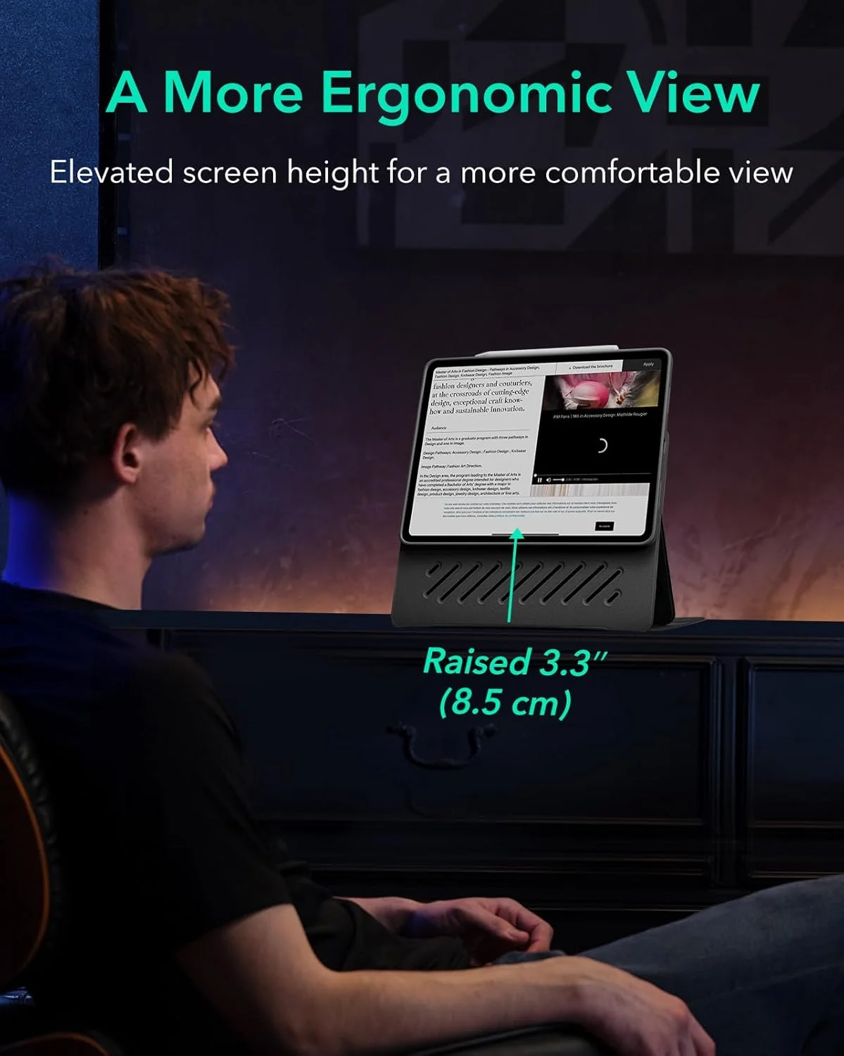 کاور چرخشی آیپد پرو ۱۳ اینچ ESR مدل M4 (2024) با کاور مغناطیسی جداشدنی، استند قابل تنظیم عمودی/افقی با قابلیت نمایش صفحه نمایش بالا آمده، ۹ زاویه ایستاده، سری Shift، مشکی