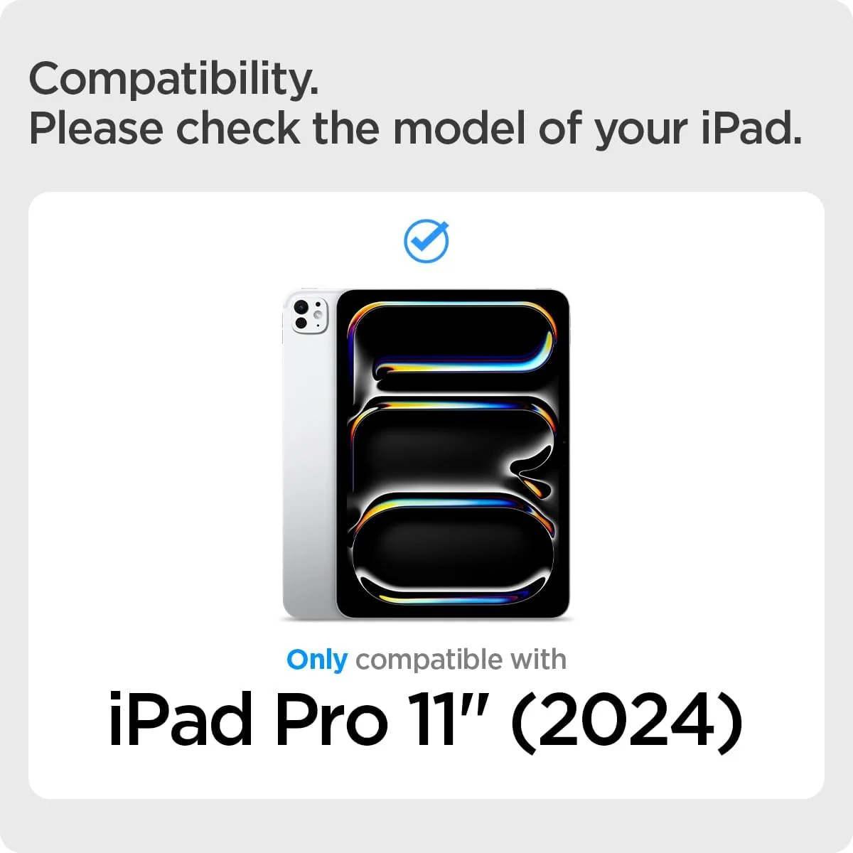 کیف تبلت اسپایگن ایر اسکین فلیو OneTap مناسب برای آیپد پرو ۱۱ اینچ (۲۰۲۴) M4، کاور فوق العاده باریک و سبک با درب کاملا جداشدنی مگنتی - خاکستری