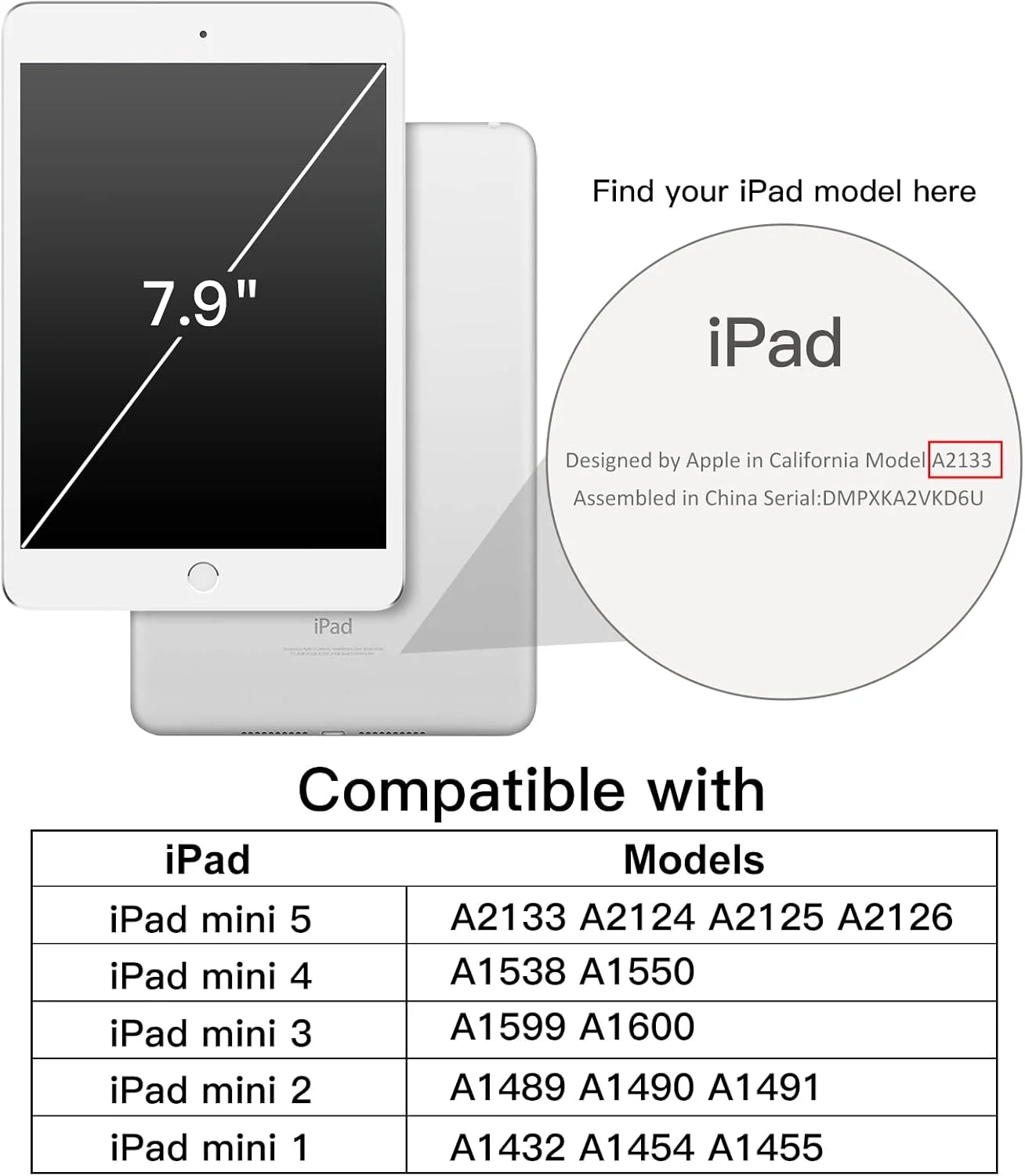 کاور کودکانه JETech برای آیپد مینی 5/4/3/2/1 (7.9 اینچی، مدل 2019/2015/2014/2013/2012) با محافظ صفحه نمایش داخلی، کاور محافظ تبلت با استند و دسته ضد ضربه (آبی)