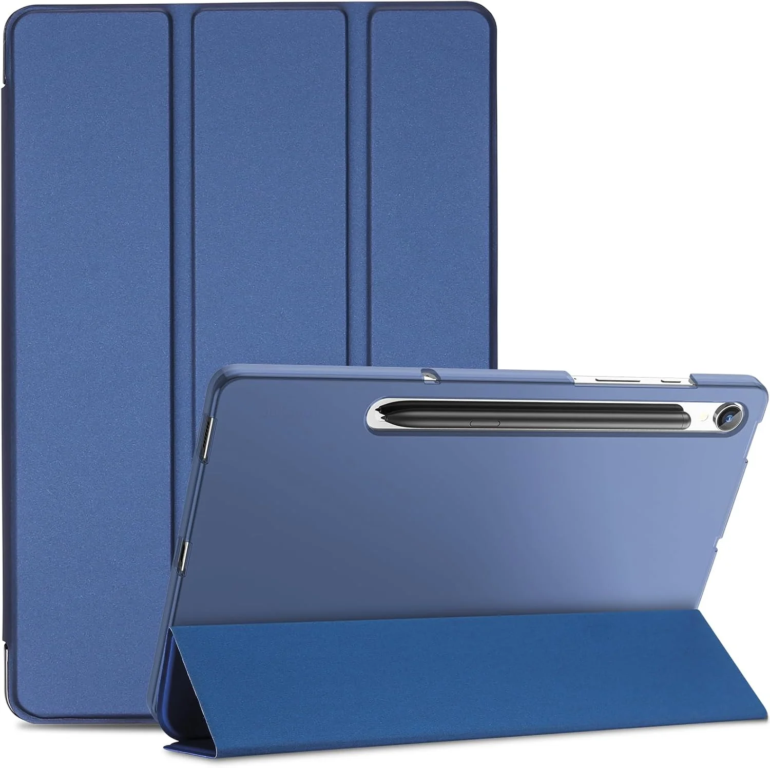 کیف هوشمند ProCase برای گلکسی تب S10 FE S9 5G/WiFi 10.9 اینچ 2025 2023 SM-X520 X510 X516 X518، جلد محافظ تبلت باریک تاشو با قابلیت استند، پشتیبانی از شارژ قلم S / حالت بیدار و خواب خودکار - سرمه ای
