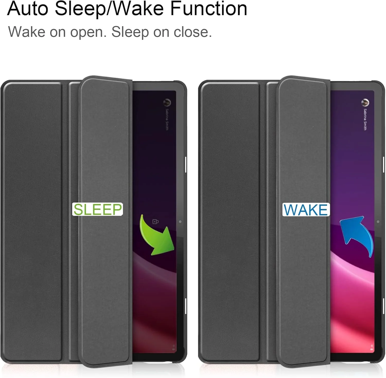 کاور تبلت Gruattreay سازگار با لنوو تب P11 نسل 2 (TB-350FU/TB-350XU) 11.5 اینچی، کاور سه تایی هوشمند تبلت، قاب پشتی سخت PC، باریک، چند زاویه دید، کاور فولیو استند (مشکی)