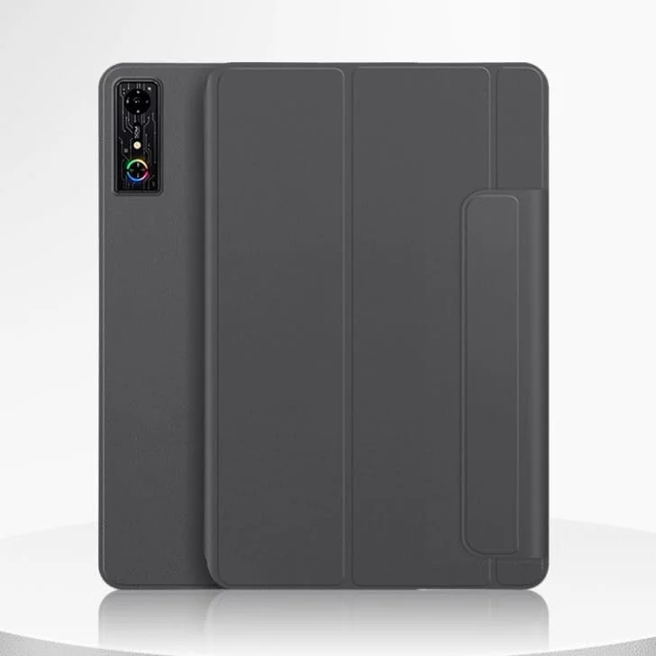 کاور تبلت نوبیا رد مجیک گیمینگ پد پرو 10.9 اینچ 2024، باریک، مغناطیسی، چرمی PU، سه تایی، با قابلیت استند (خاکستری)