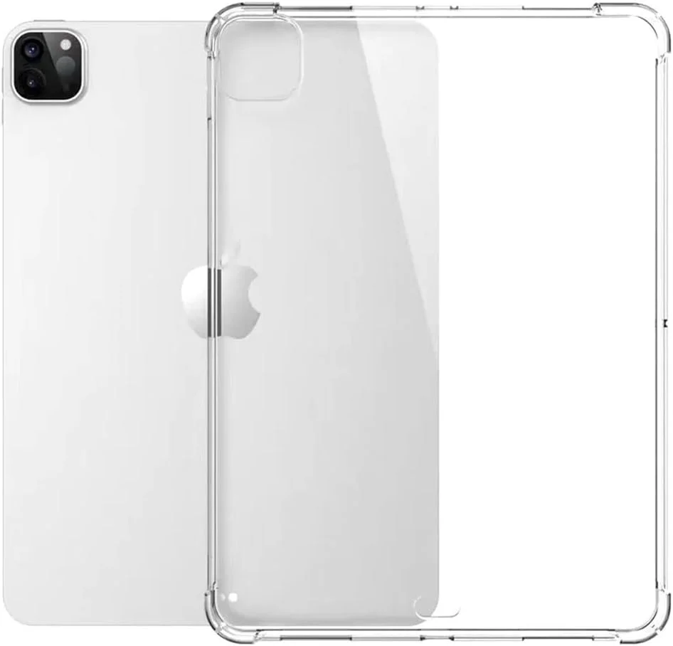 کاور محافظ شفاف الحتروشی سازگار با آیپد پرو 12.9 اینچی نسل ششم 2022 / نسل پنجم 2021 / نسل چهارم 2020 / نسل سوم 2018، باریک، سبک وزن، شفاف، نرم با لبه سیلیکونی برجسته - شفاف