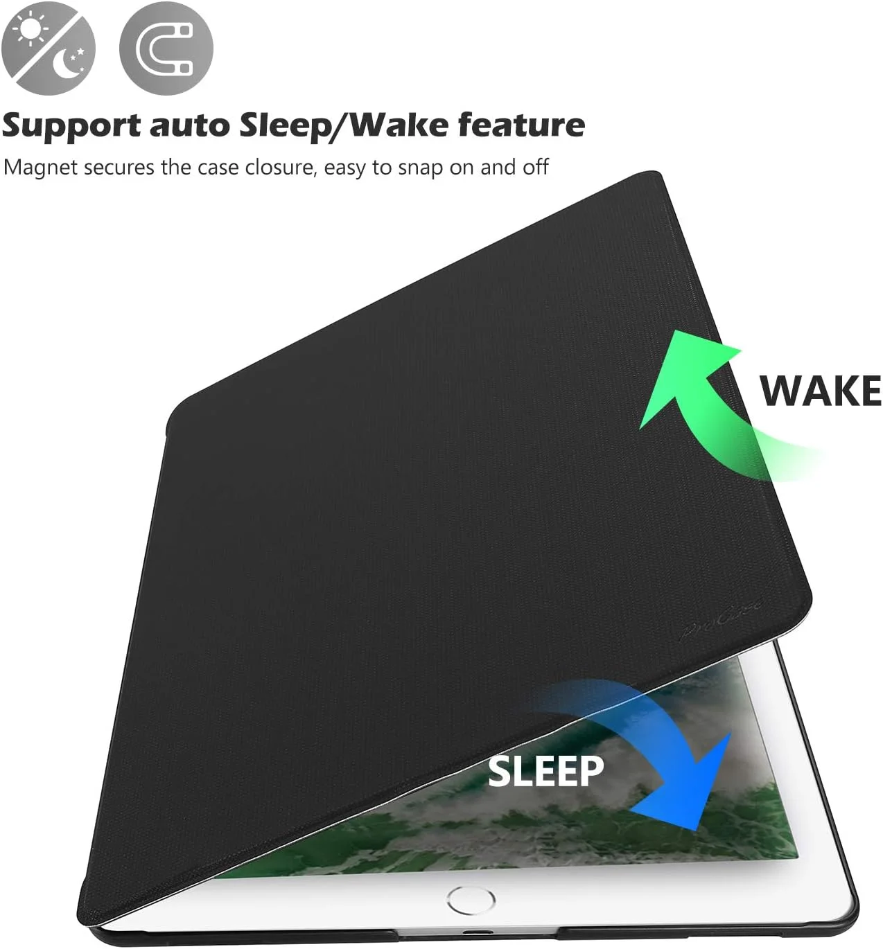 کاور محافظ باریک ProCase آیپد پرو 12.9 2017/2015 (مدل قدیمی، نسل دوم و اول)، کاور هوشمند تاشو برای آیپد پرو 12.9 اینچ نسل دوم 2017 / آیپد پرو 12.9 اینچ نسل اول 2015 - مشکی کاور محافظ باریک ProCase آیپد پرو 12.9 2017/2015 (مدل قدیمی، نسل دوم و اول)، کاور هوشمند تاشو برای آیپد پرو 12.9 اینچ نسل دوم 2017 / آیپد پرو 12.9 اینچ نسل اول 2015 - مشکی